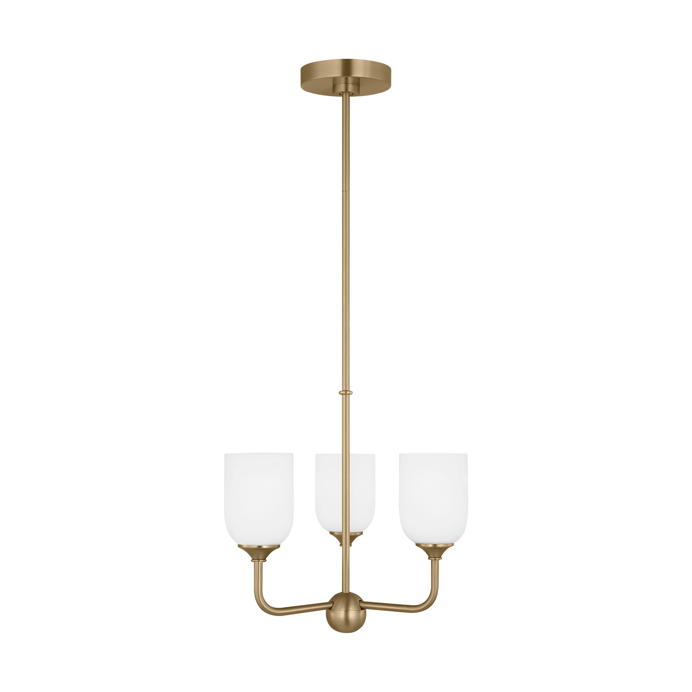 Generation Lighting GLC1073SB Emile 3 -Light Satin Bronze Traditional For Use in Dining Rooms, Foyers, Living Rooms Chandelier