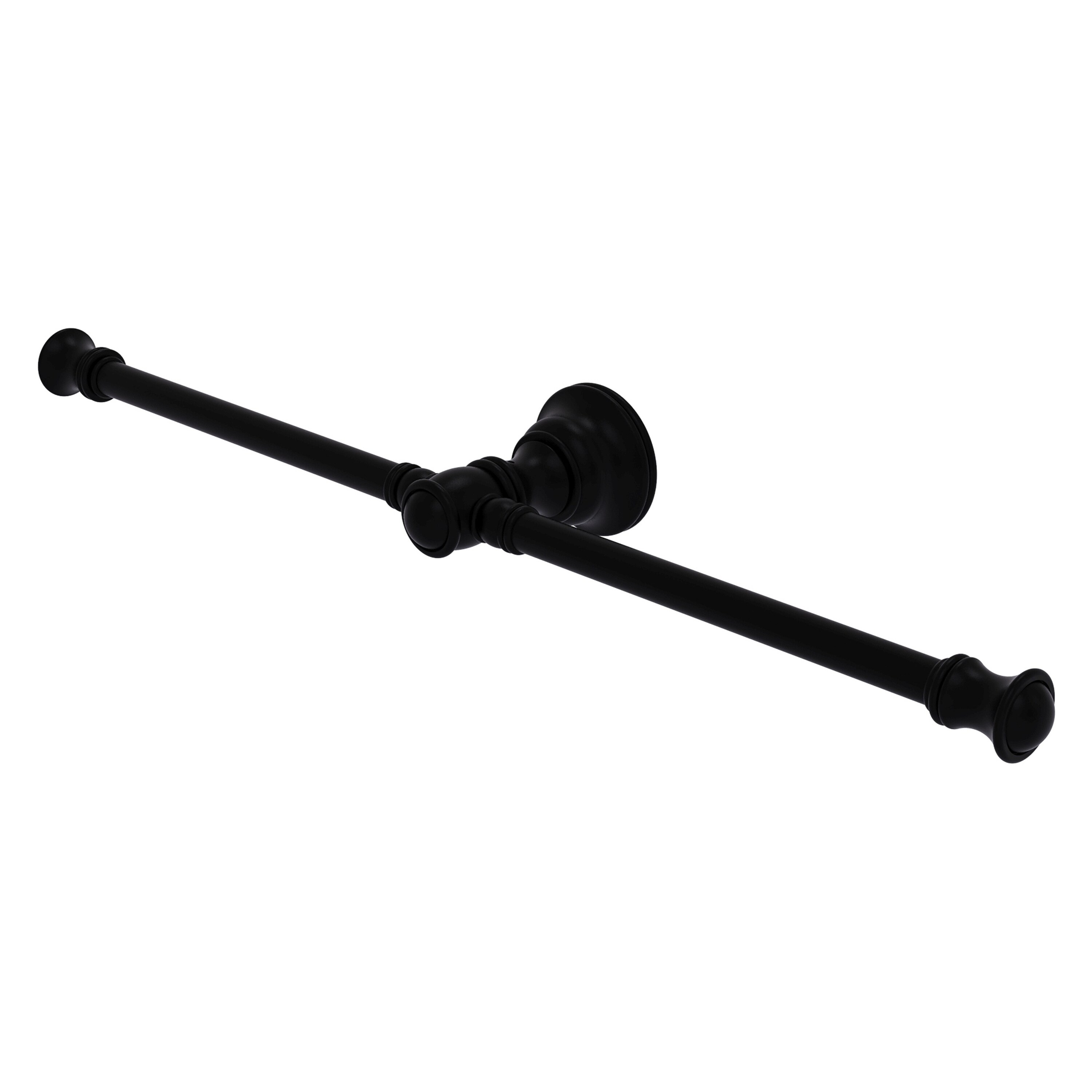 Allied Brass CL-HTB-2-BKM Carolina 15-in double Matte Black Wall mount Double Towel Bar