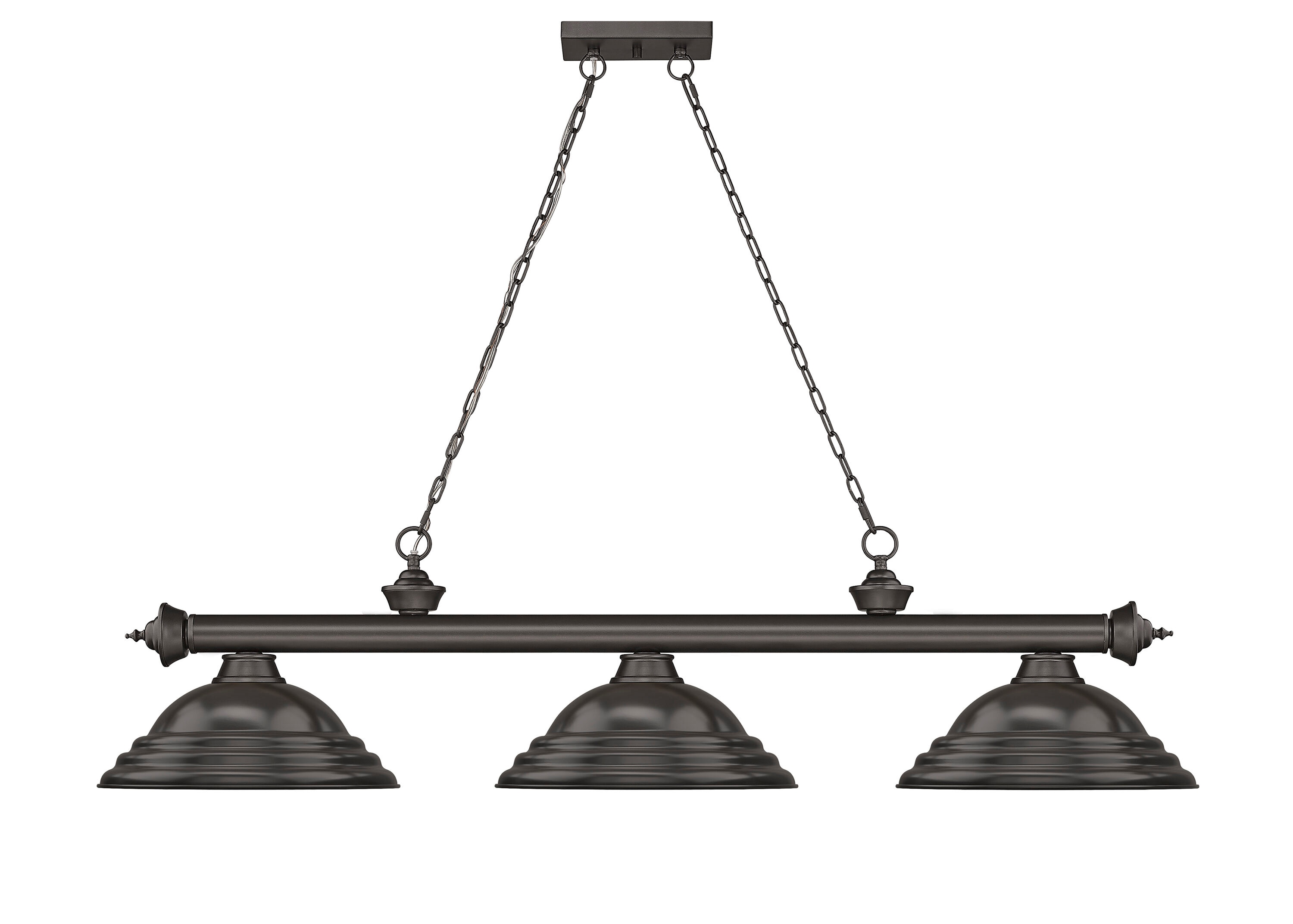 Z-Lite 2306-3BRZ-SBRZ Pool-Table-Lighting - View #2