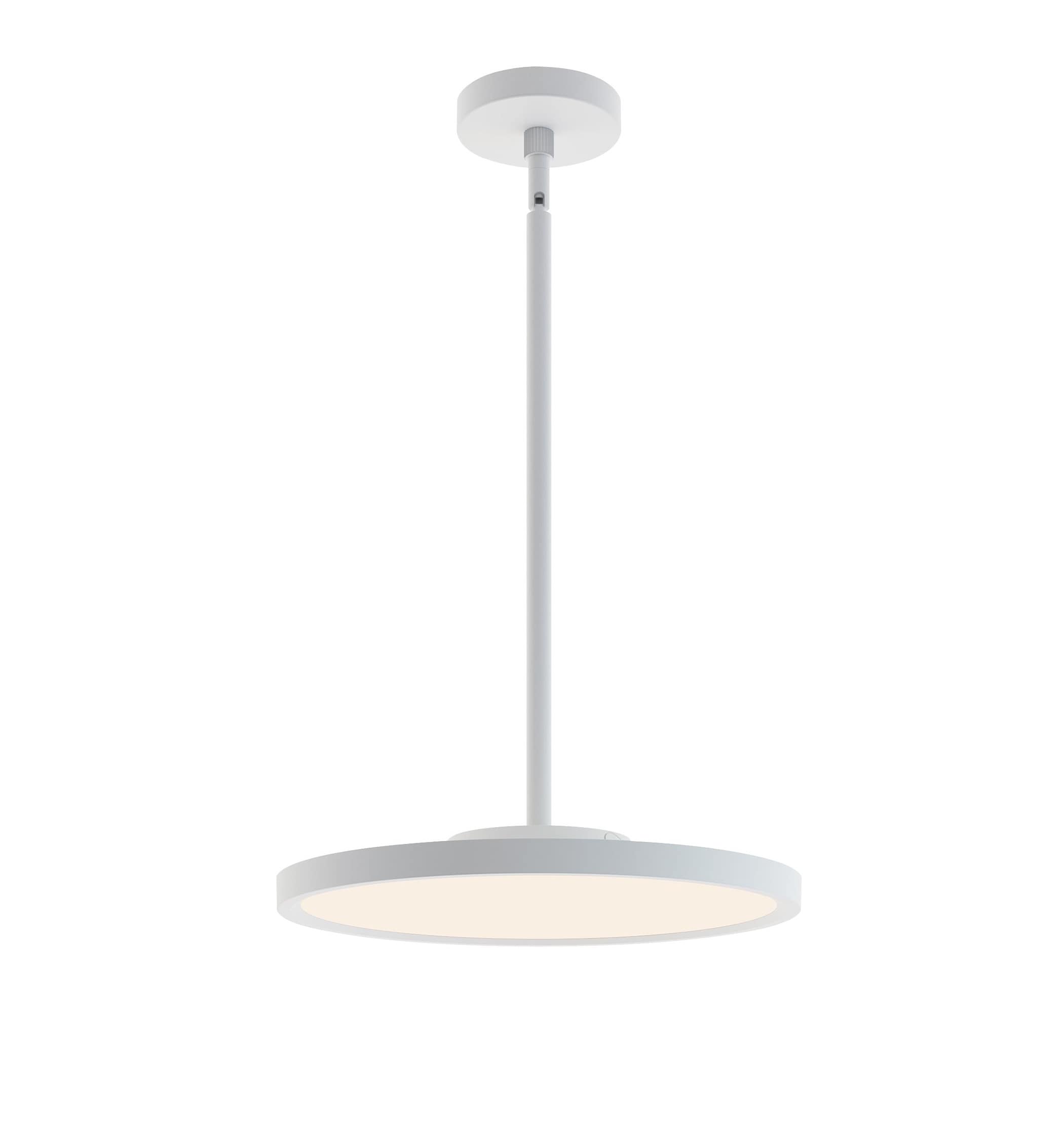 White Aluminum 16" Round LED Pendant Light