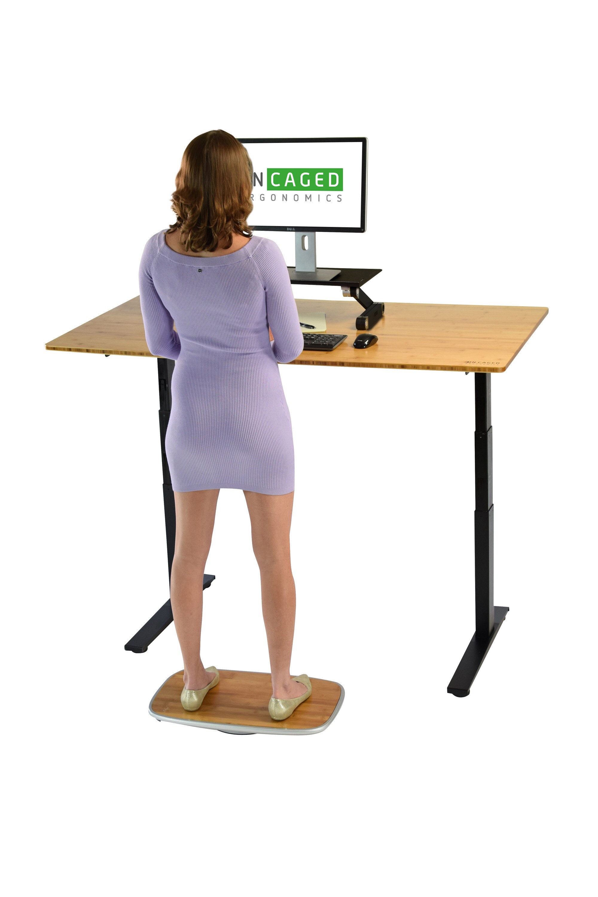 Uncaged Ergonomics Workez Monitor Stand Adjustable in the Office