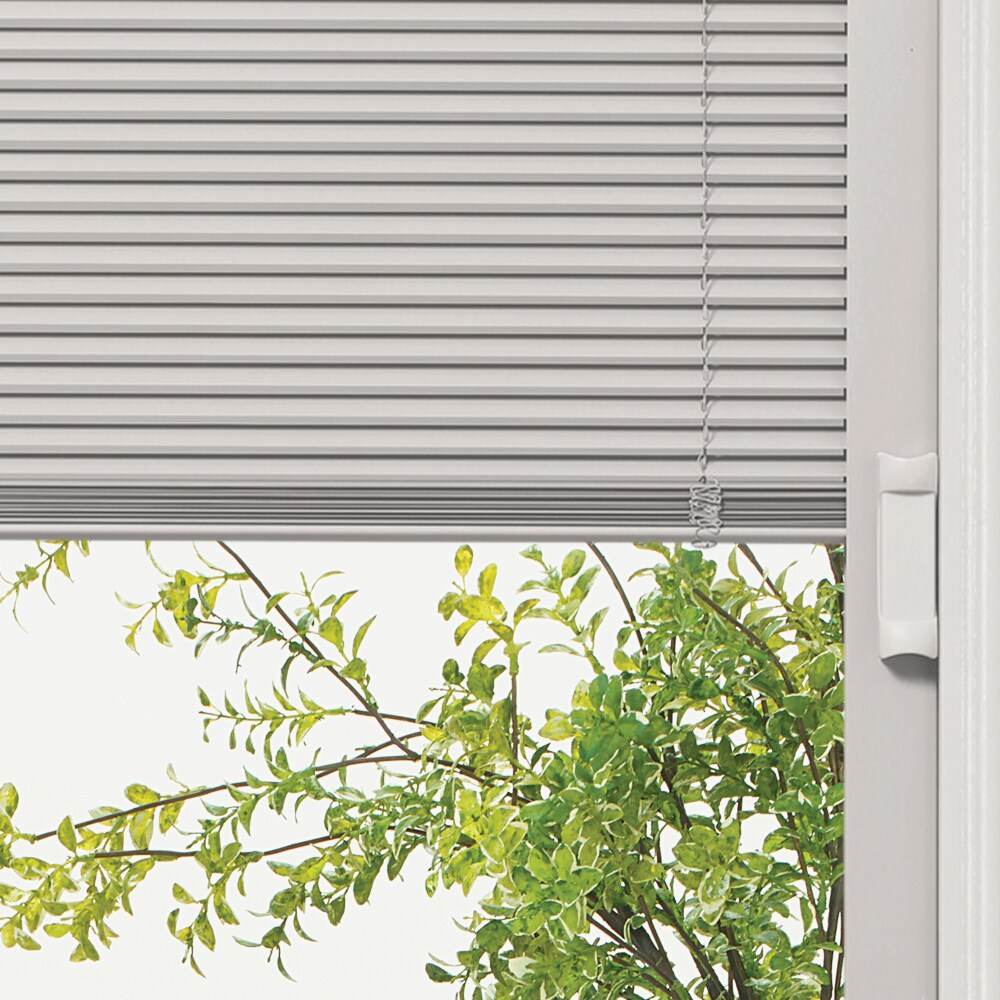 Masonite 32-in x 80-in Steel Half Lite Left-Hand Inswing Primed Prehung Front Door with Brickmould Insulating Core with Blinds