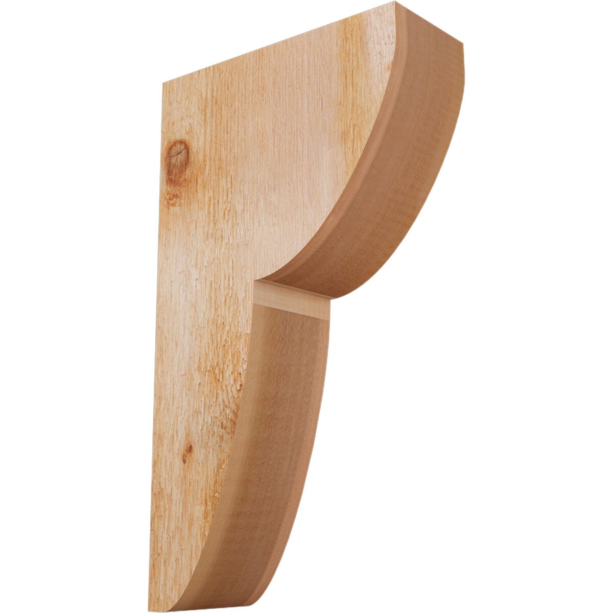 Ekena Millwork COR04X10X18CRE00RWR 4-in x 10-in x 18-in Crestline Unfinished Western red cedar Wood Paintable/Stainable Corbel