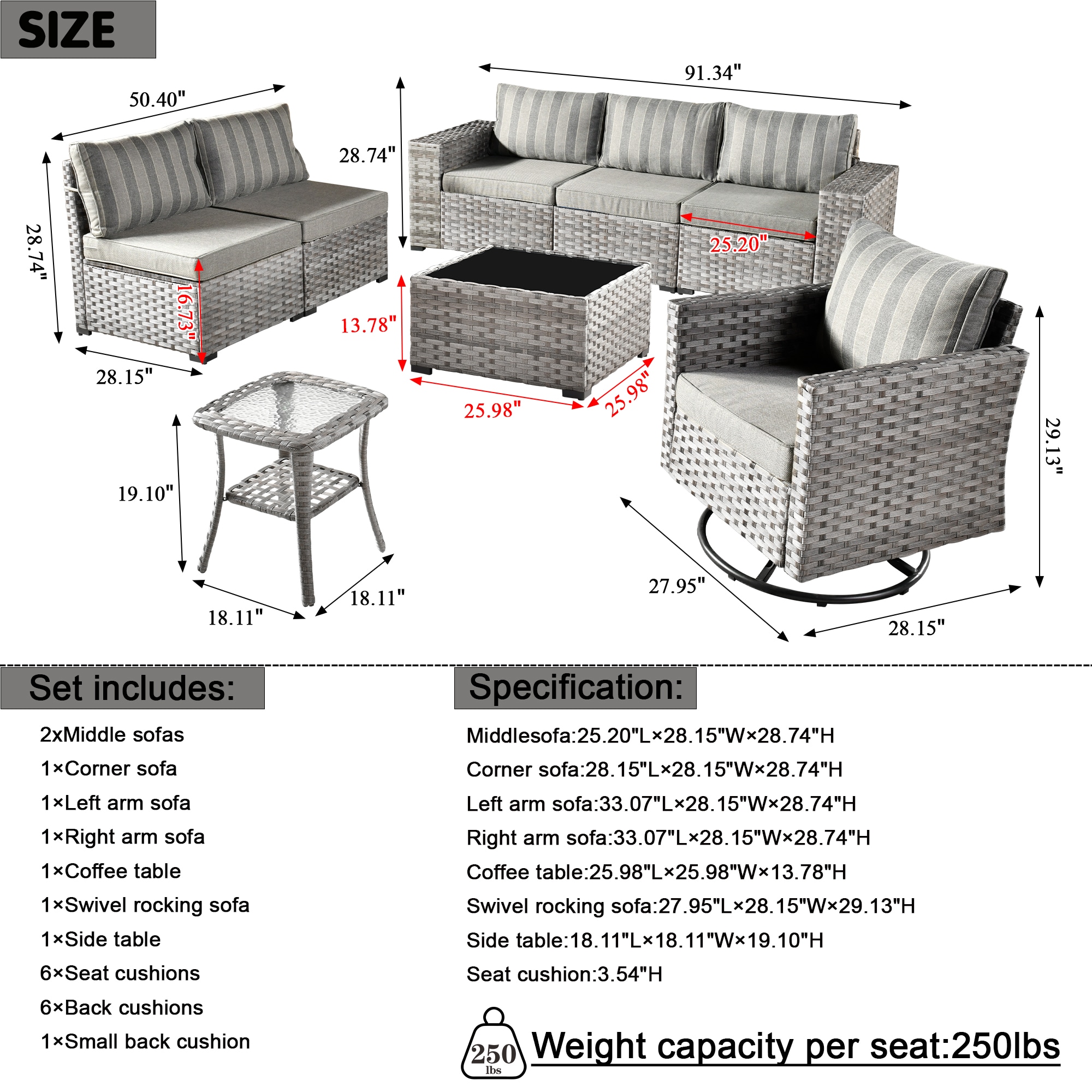 Ovios KFS20TY1 Patio-Sofas-Daybeds - View #9