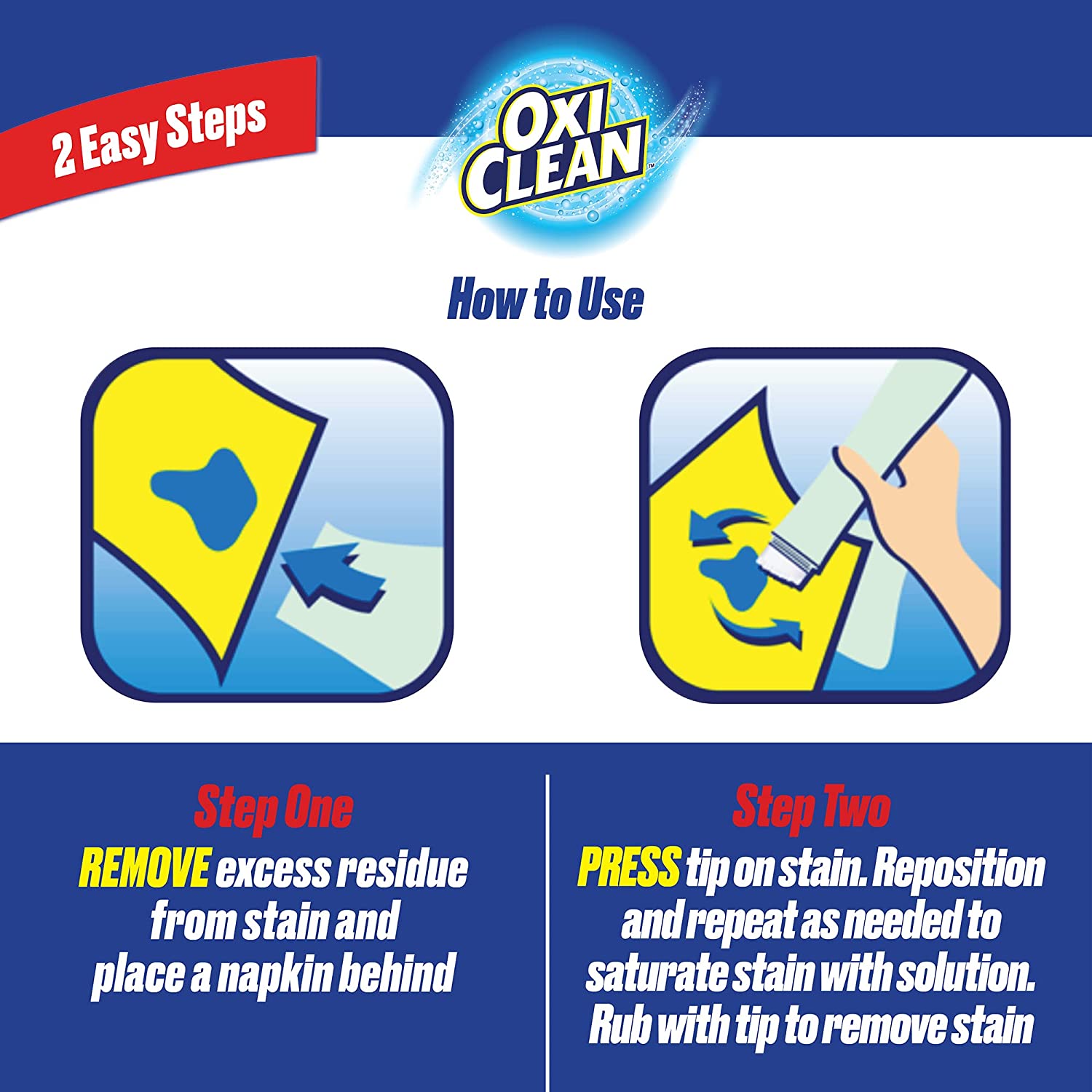 CR Brands OxiClean on The Go Stain Remover Pen for Clothes and Fabric, to Go Instant Stain Removal Stick, 6-Count (56454)