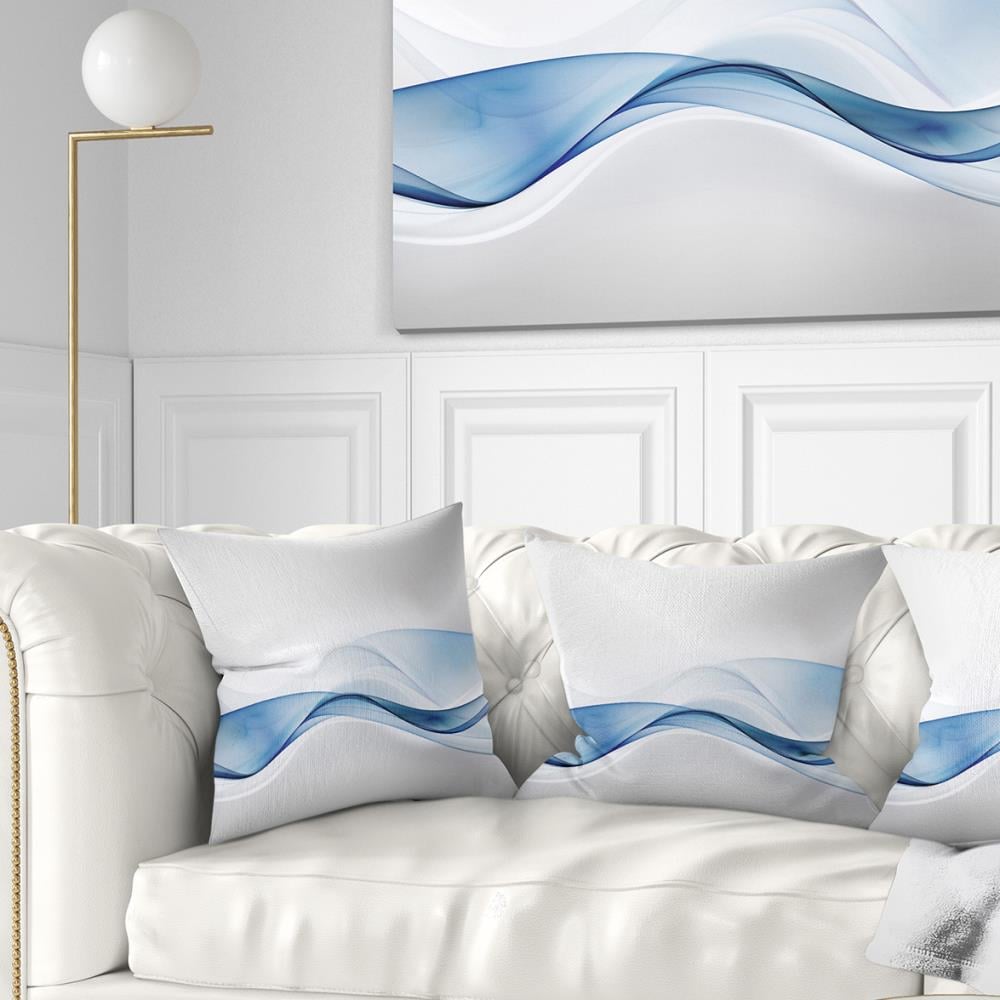Designart CU8138-18-18 18-in x 18-in Blue Indoor Decorative Pillow