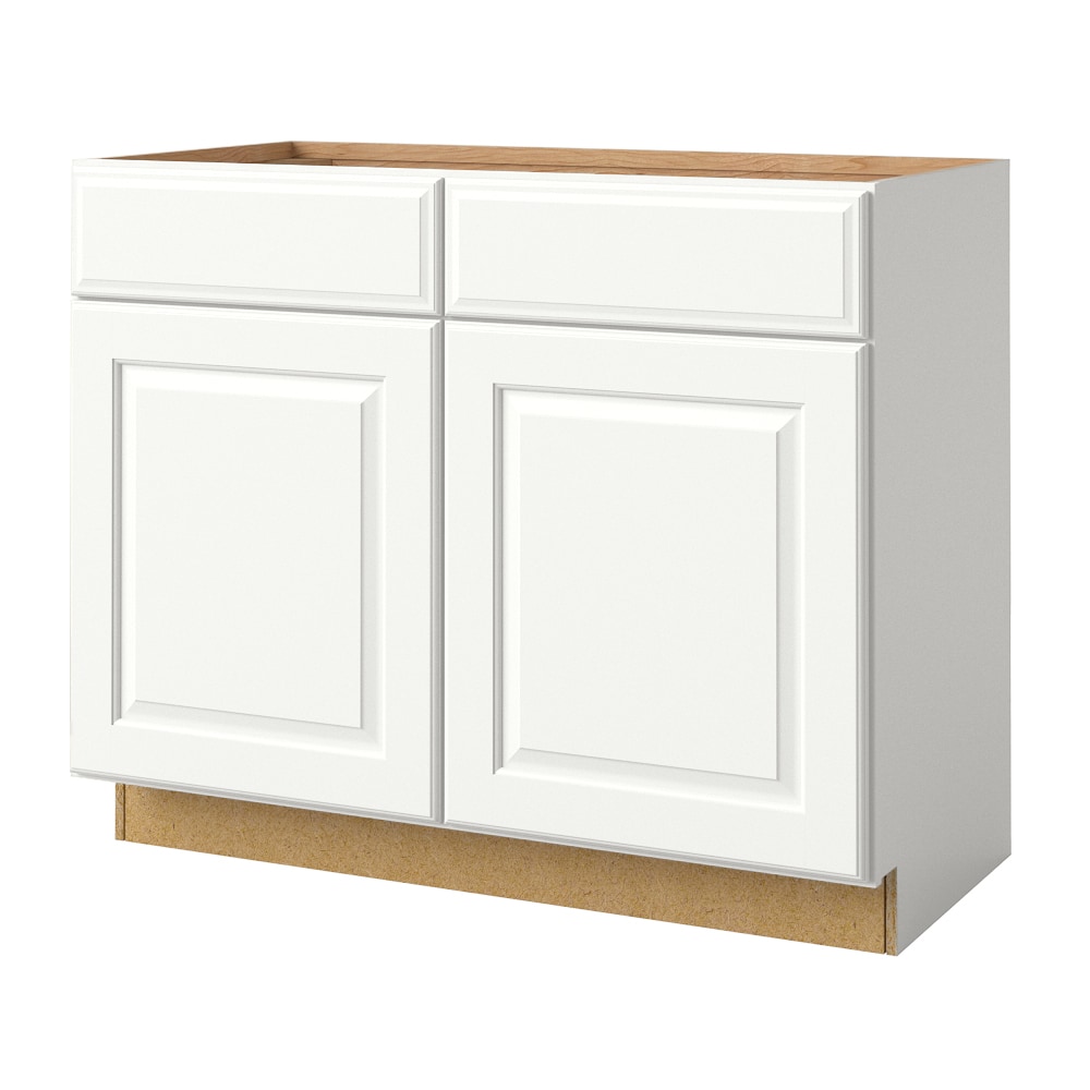 allen + roth Tilson 36-in W x 34.5-in H x 24-in D Linen Apron Front Sink Base Fully Assembled Cabinet (Raised Panel Square Style)