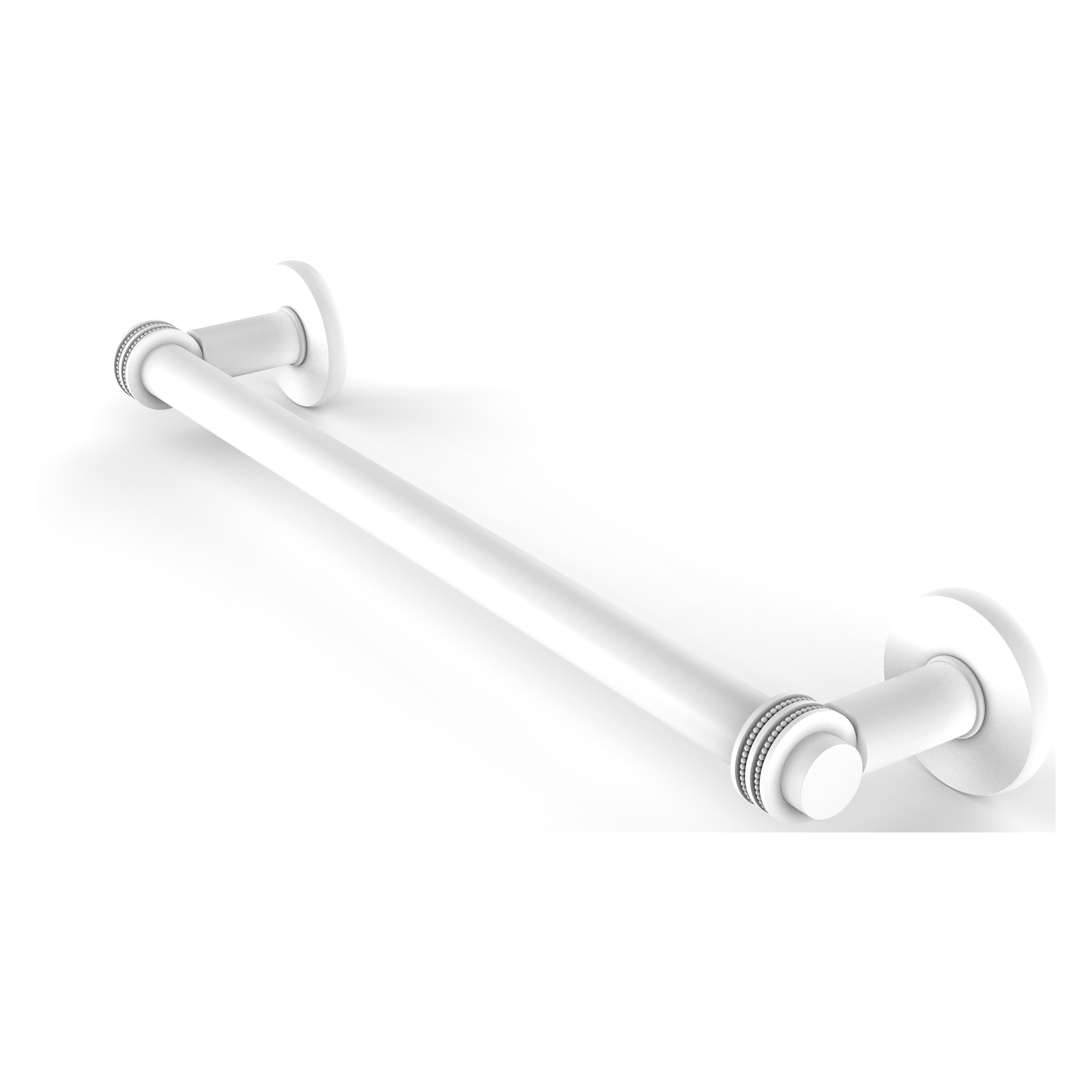Allied Brass 2051D/36-WHM Continental 36-in Matte White Wall mount Single Towel Bar