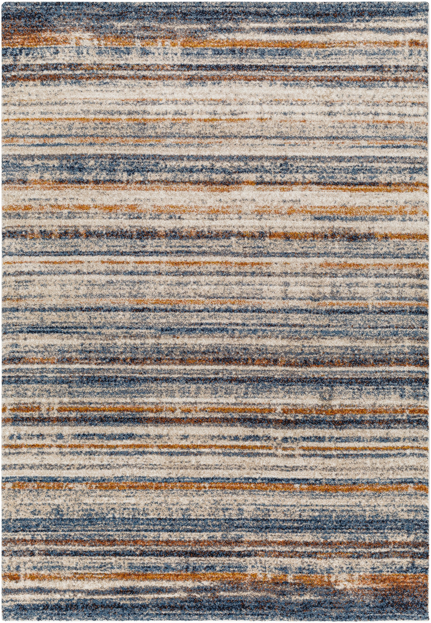 Modern Tuscany Blue High Pile 8' x 10' Synthetic Area Rug