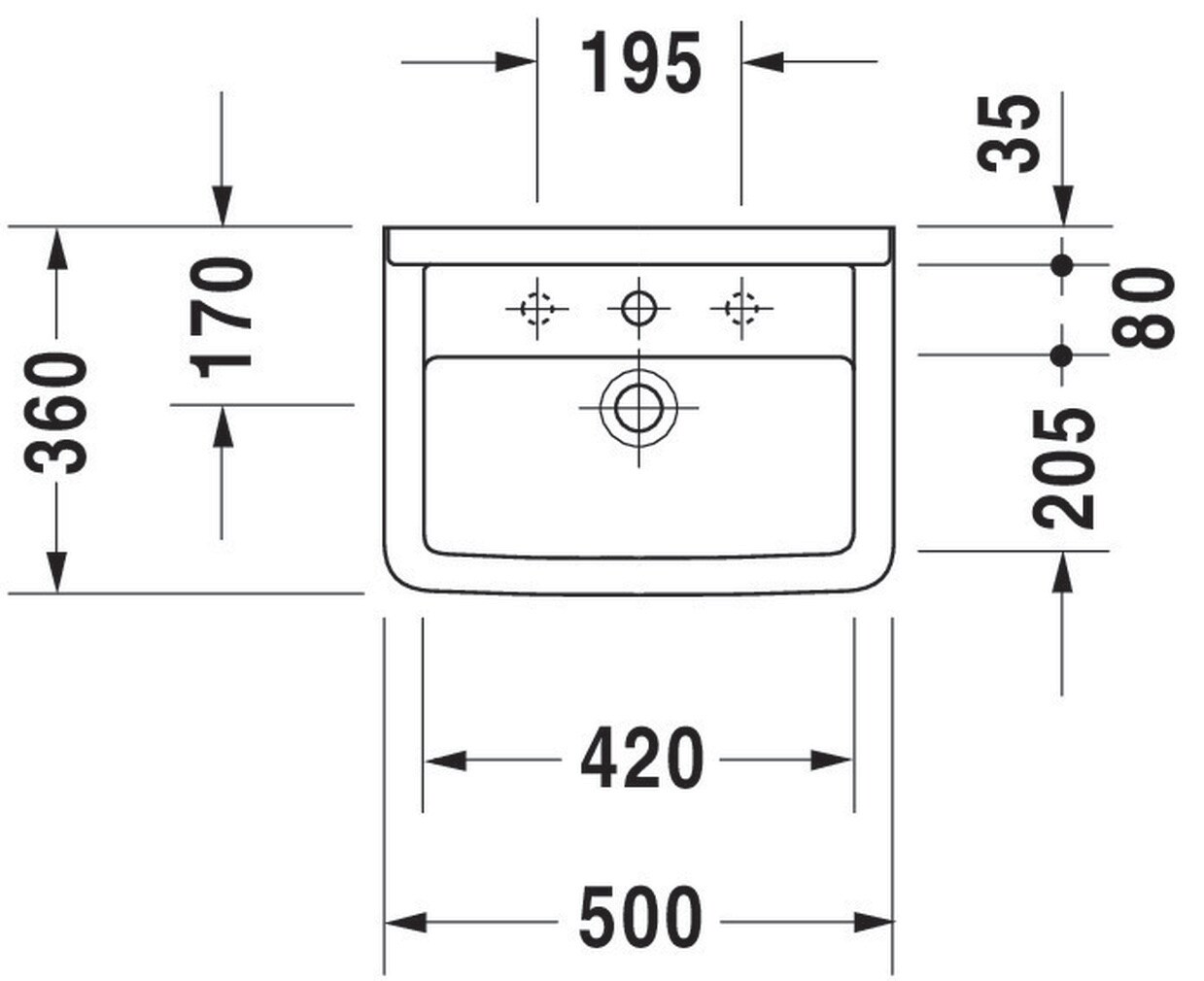 Duravit 0300500000 Bath-Sink - View #6