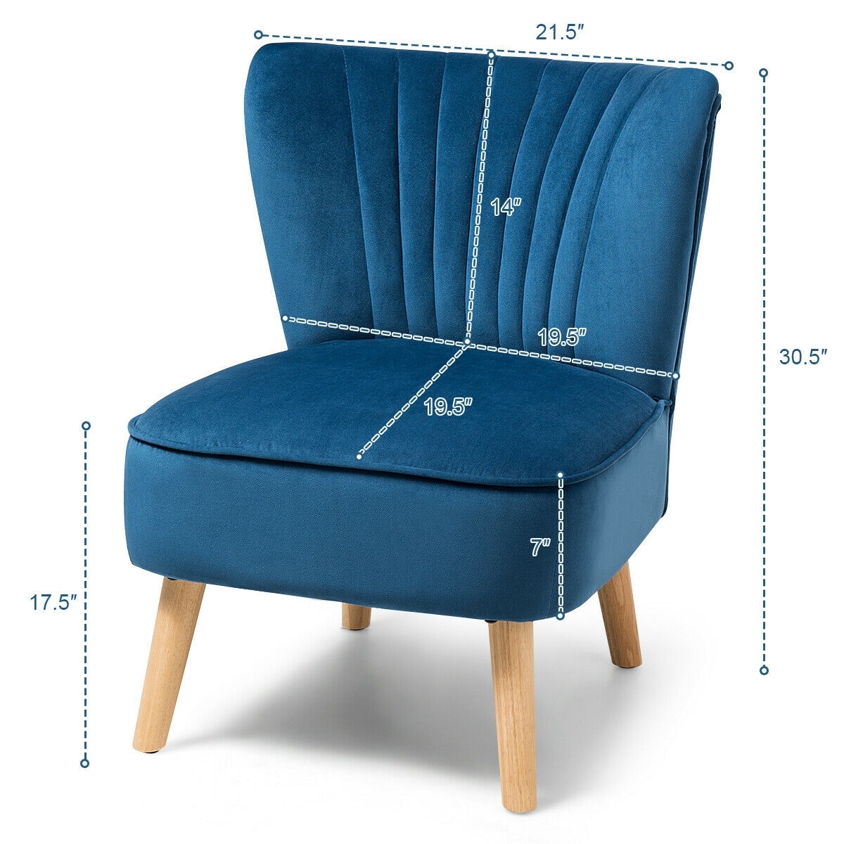 WELLFOR HW-HWY2-66637BL chairs - View #2