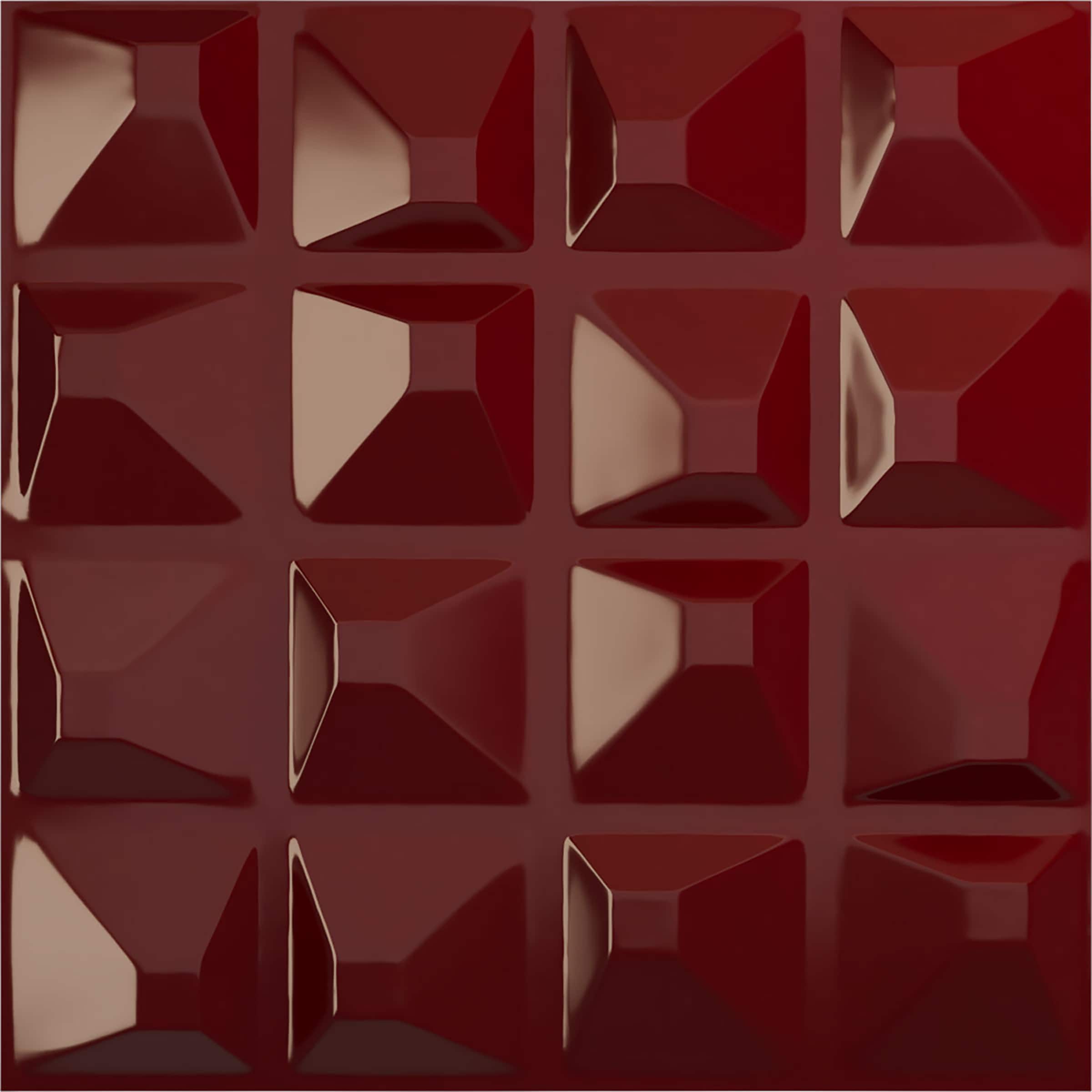 Ekena Millwork WP20X20TNHML 19-5/8-in x 19-5/8-in Embossed Paintable/Stainable Red PVC Wall Panel (