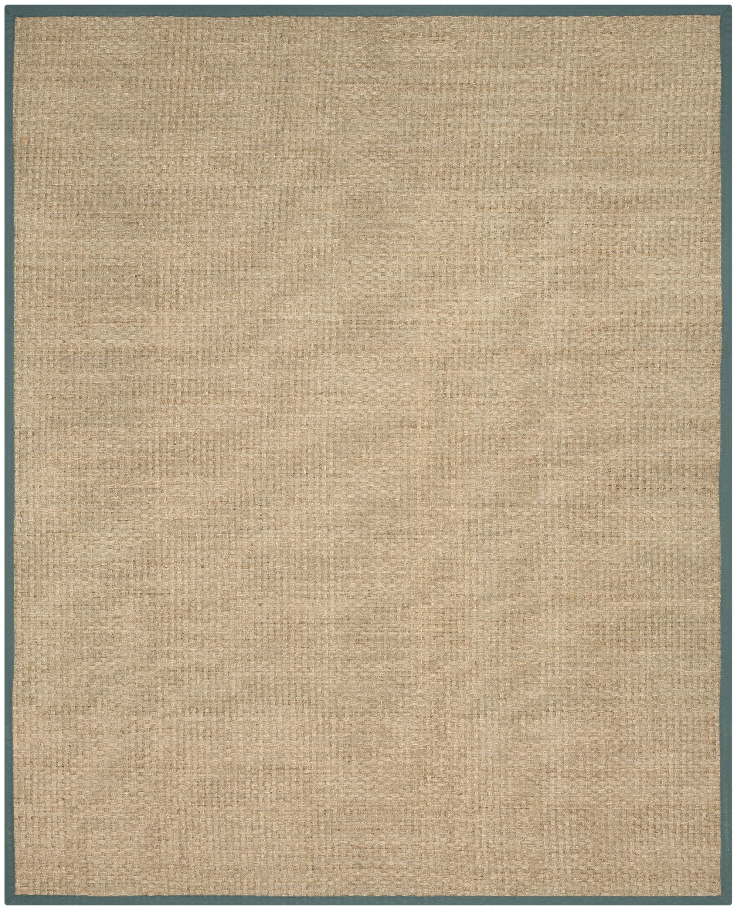 Safavieh NF114M-9 Natural Fiber Hampton 9 x 12 (ft) Loomed Seagrass Natural/Light Blue Rectangular Indoor Solid Coastal Area rug