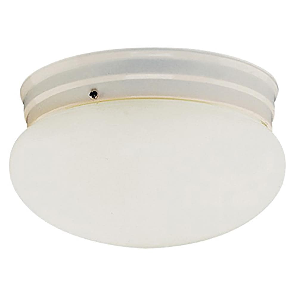 Lucid Lighting PL-3618 WH 1 -Light 8-in White Flush Mount Light