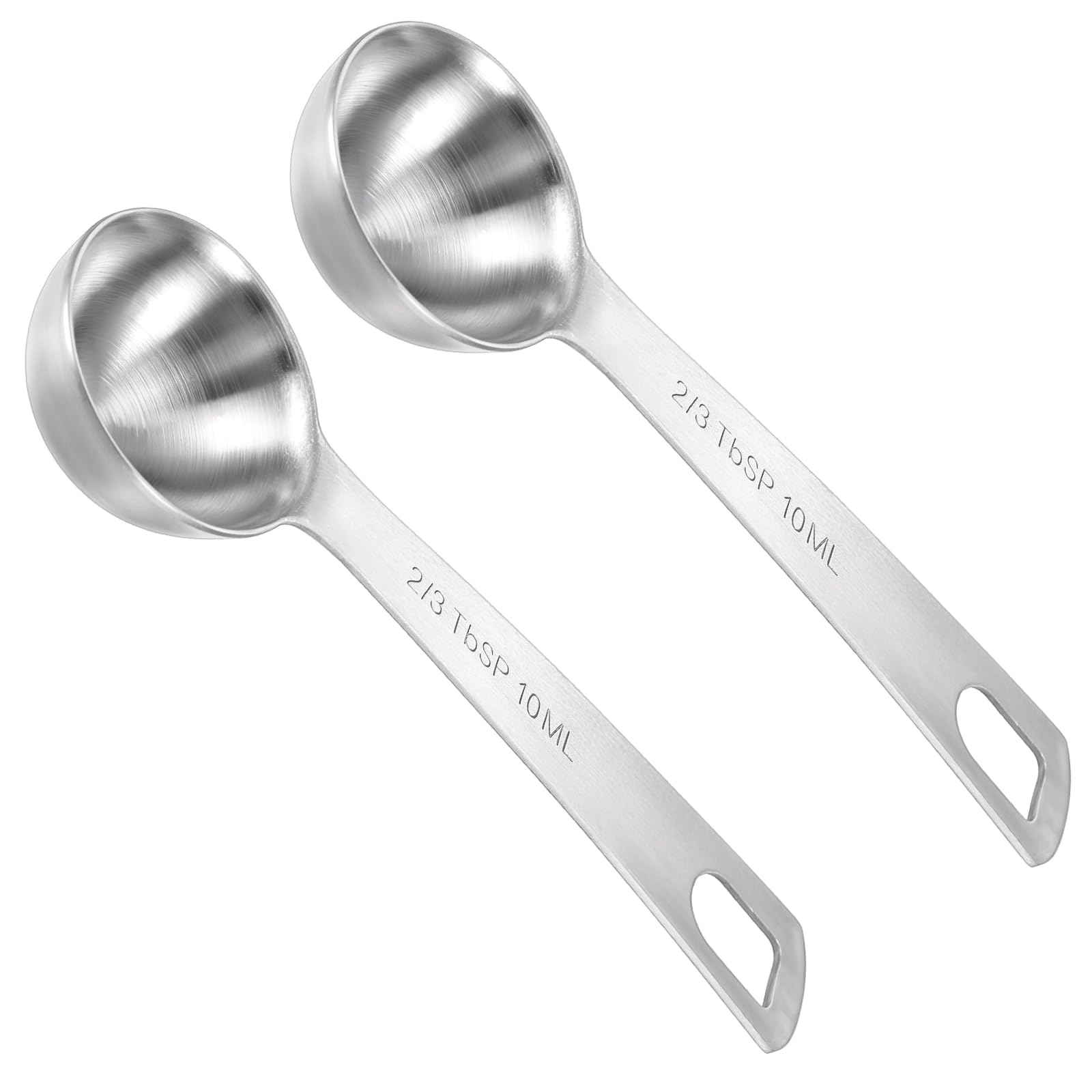 LILILIAN FMY  Stainless Steel Measuring Spoons 2 PCS 2 Thirds Tablespoon 10 Milliliter Kitchen Cooking Tools Set durable home
