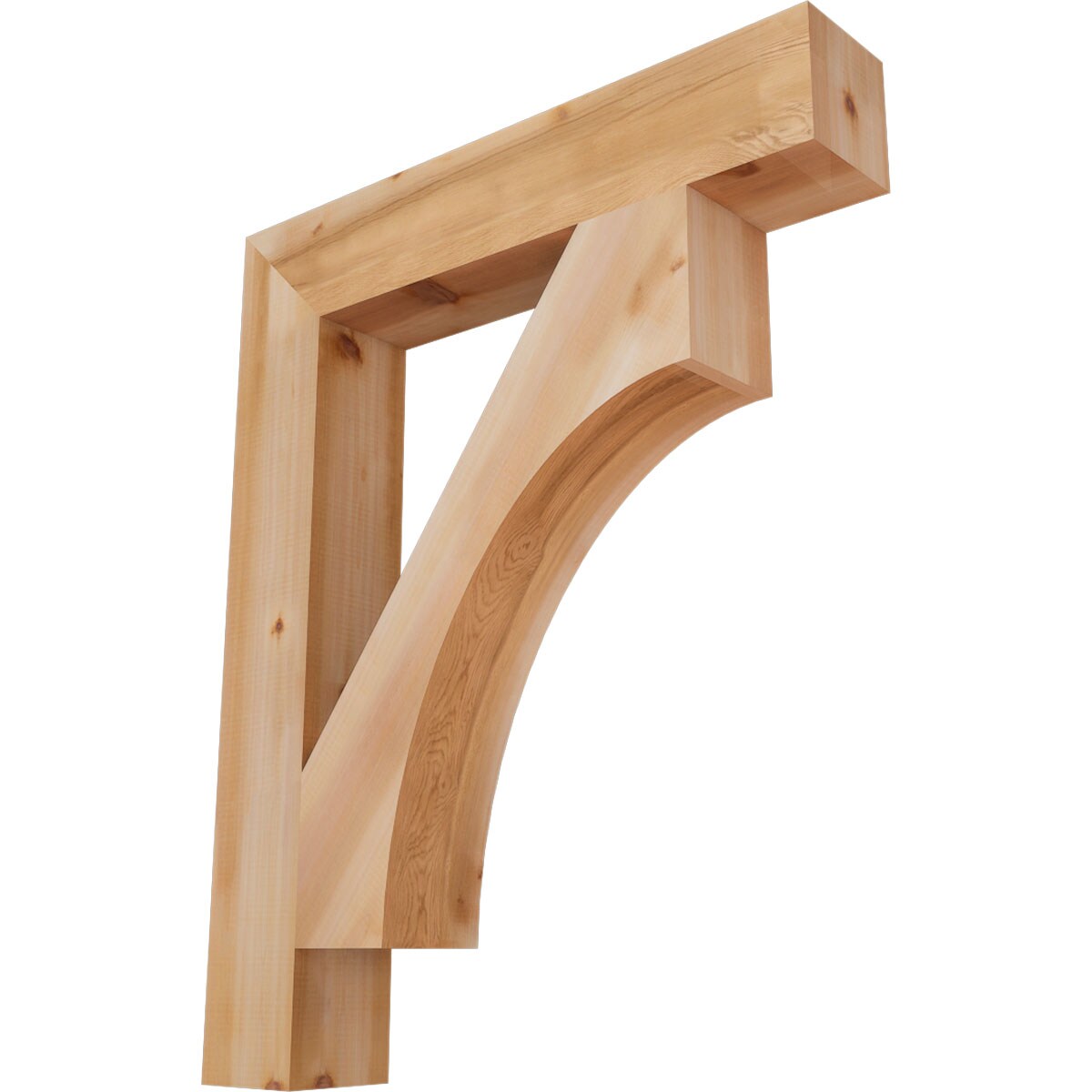 Ekena Millwork BKT06X34X42WTL05SWR Westlake block smooth 5-1/2-in x 34-in x 42-in Western red cedar Brown Wood Standard bracket