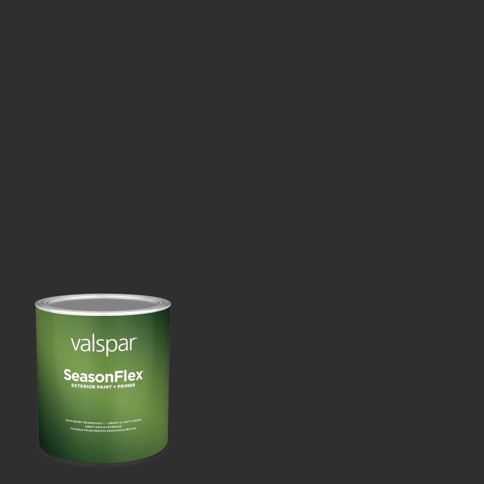 Valspar SeasonFlex Satin Dark Kettle Black 4011-2 Latex Exterior Paint +  Primer (1-Gallon) in the Exterior Paint department at