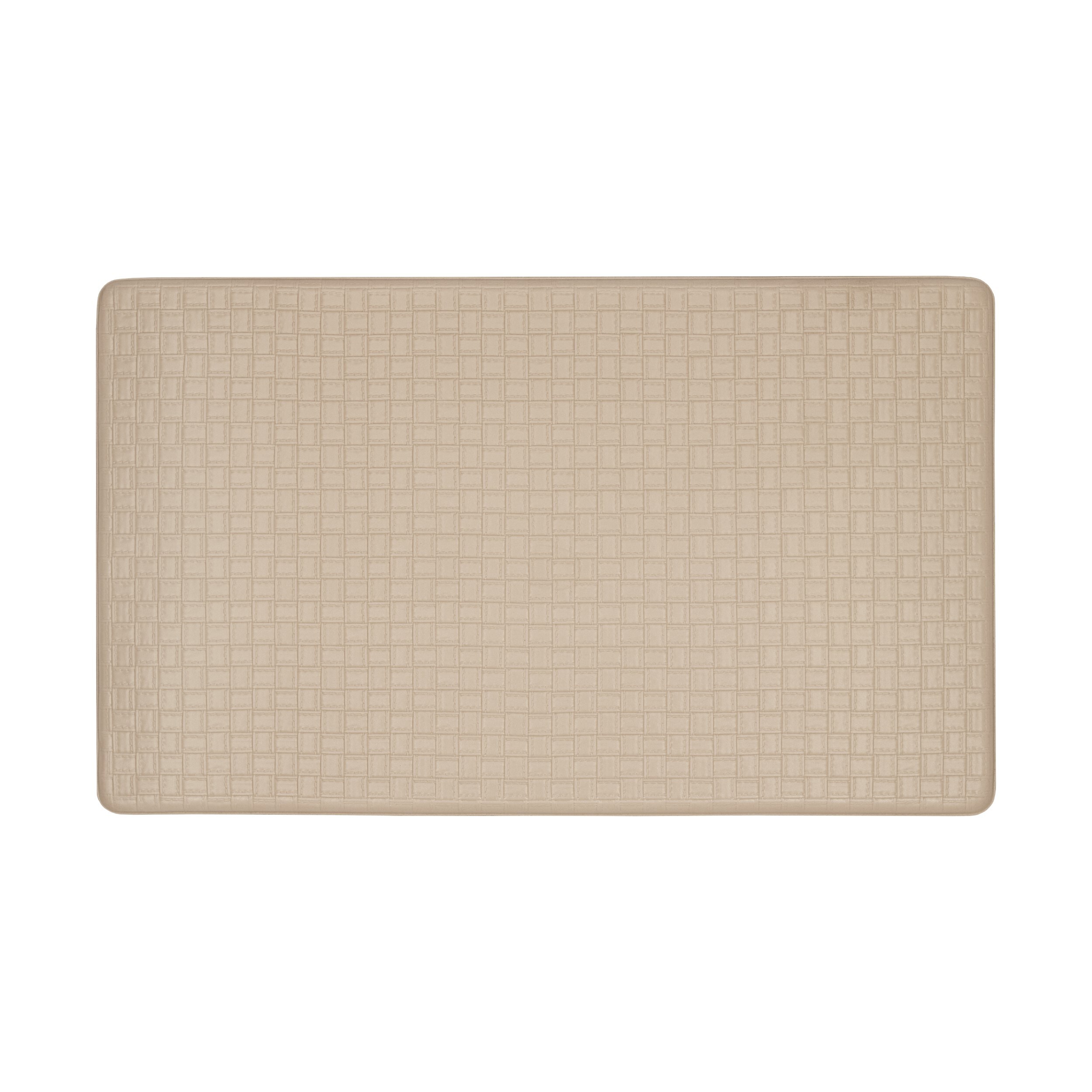 Achim Woven-Embossed Faux-Leather Anti-Fatigue Mat - 20 x 39 Black