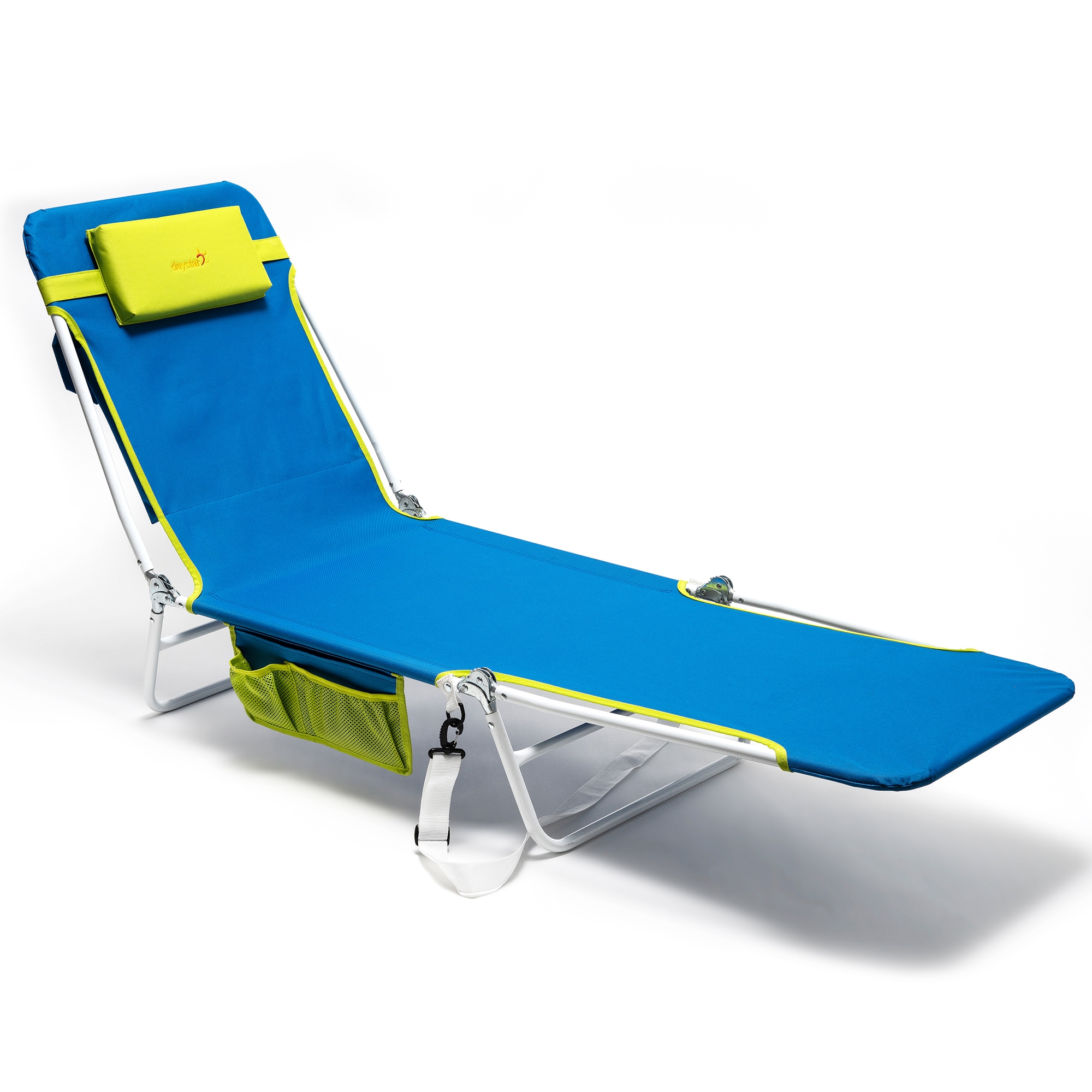 Clihome CL-CCAB2019XBU2 Polyester Blue Folding Beach lounger Carrying Strap/Handle Included