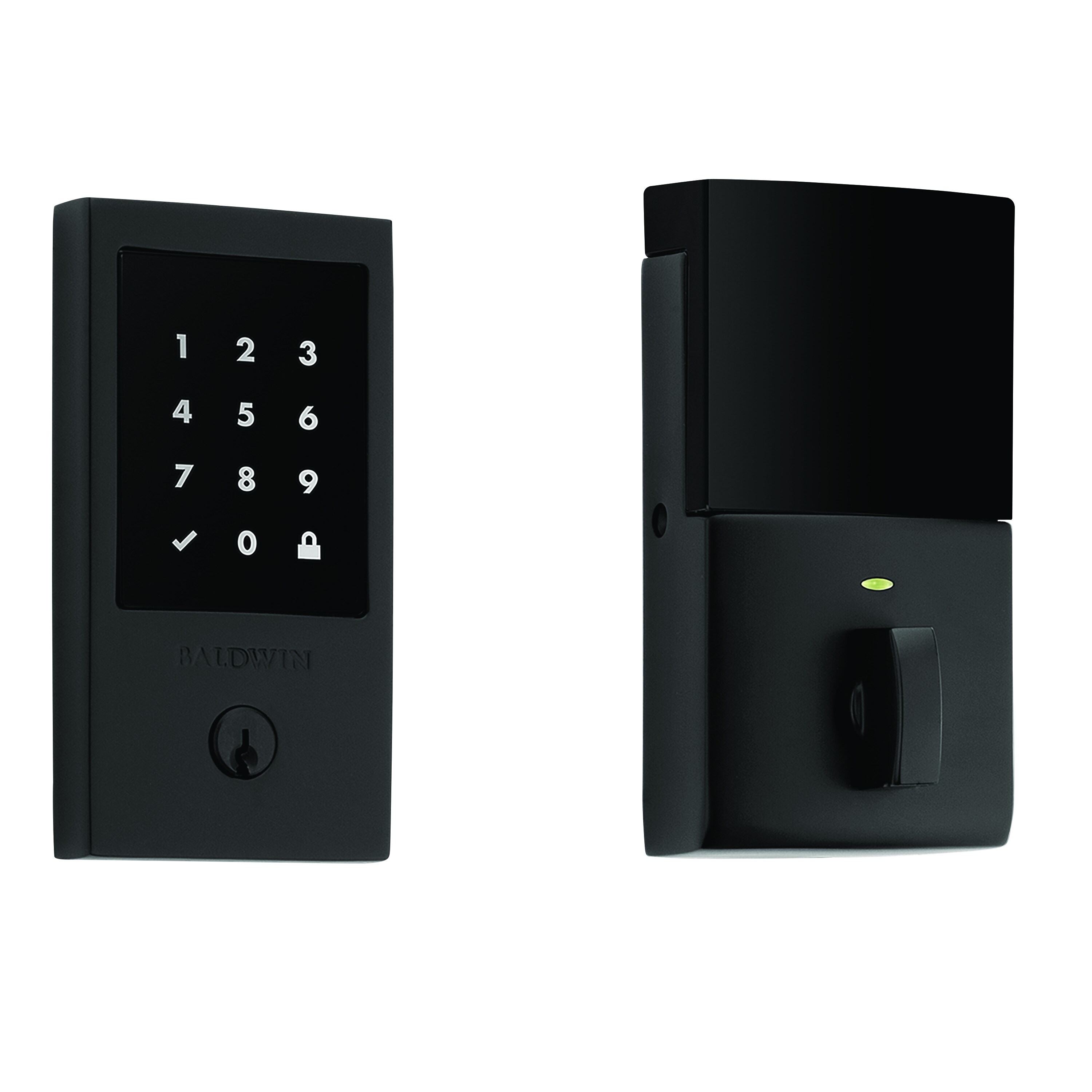 Black Touchscreen ZWave Single Cylinder Smartlock Deadbolt