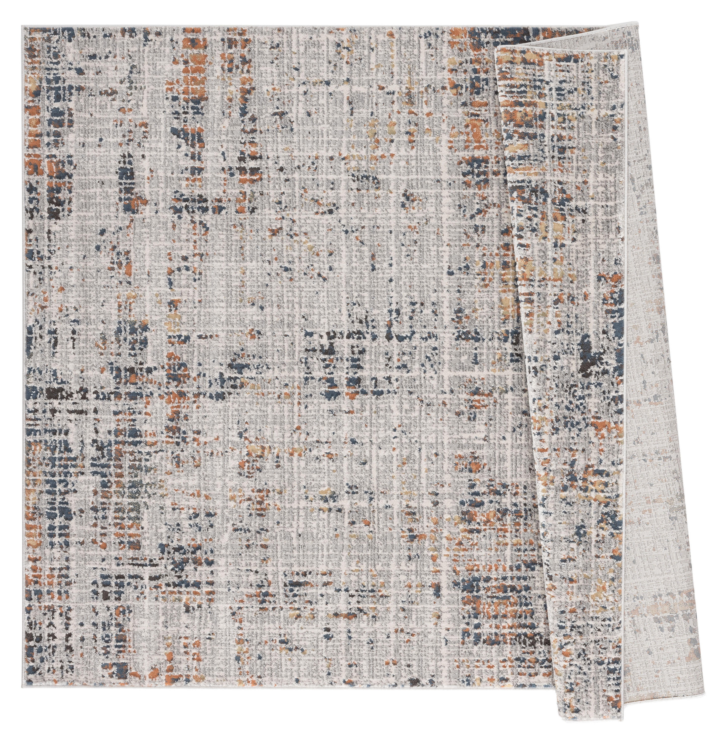 Allure Livia Blue Rectangular Synthetic Area Rug 2' x 3'