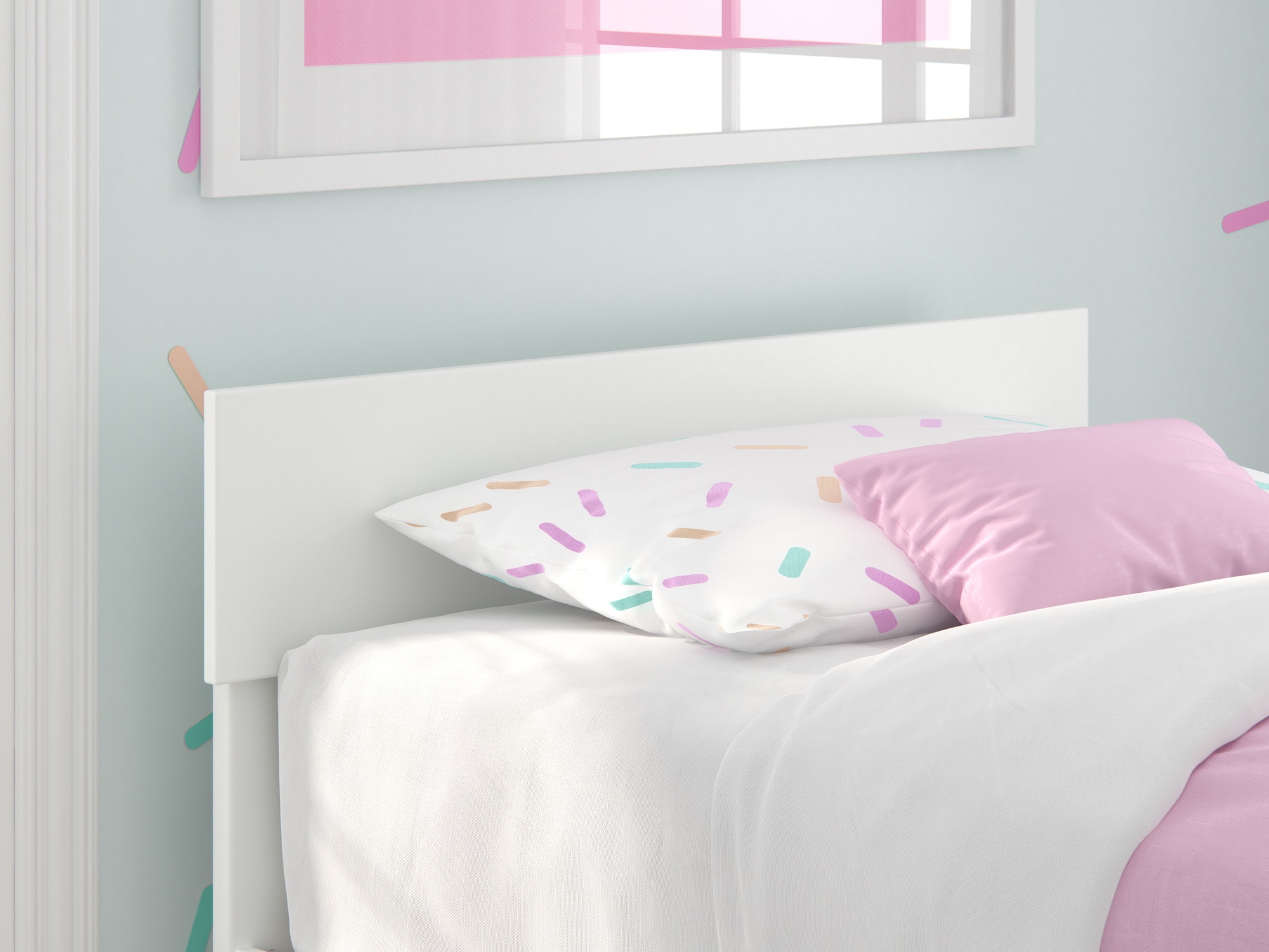 AFI Furnishings AG8100122 Boston White Twin Headboard