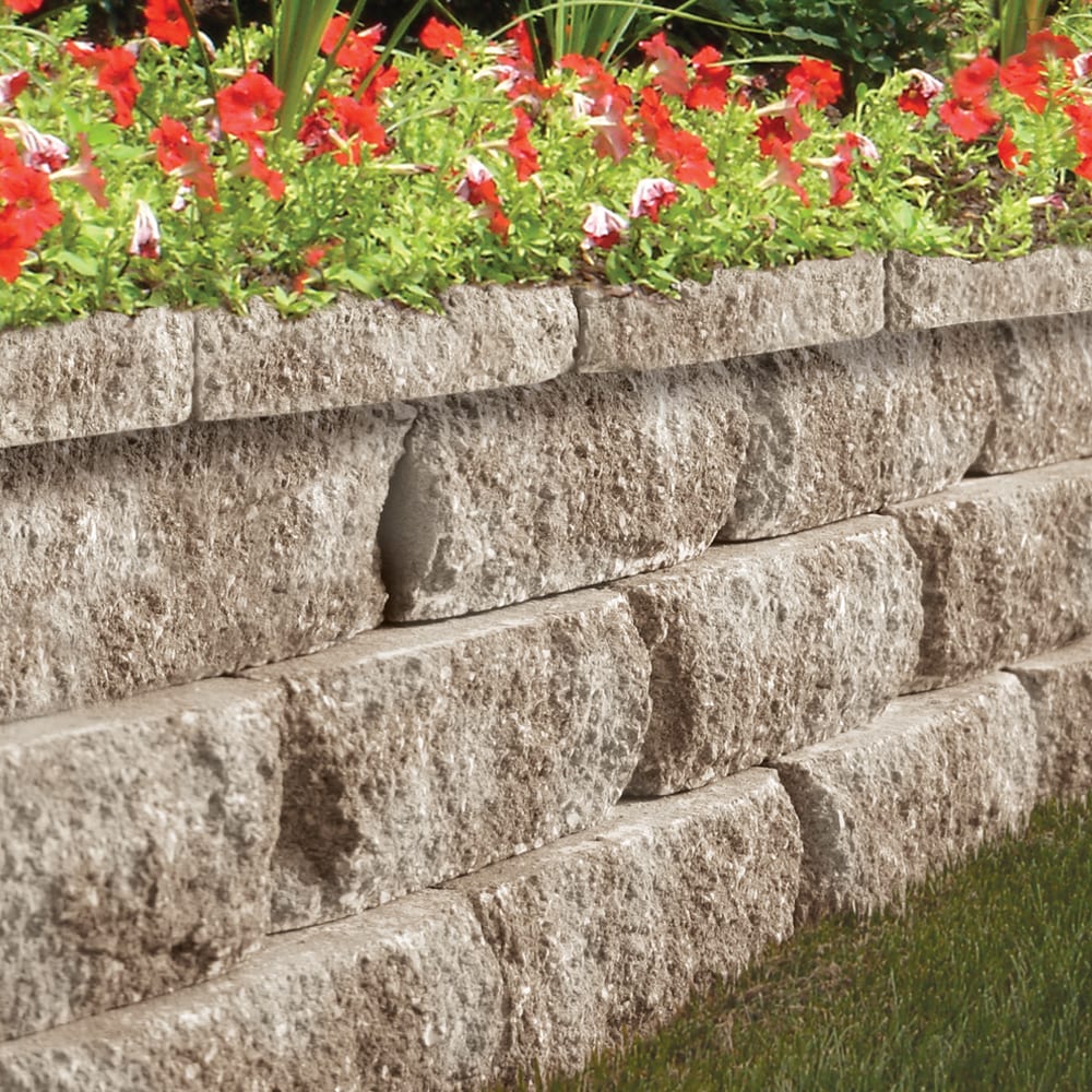 4-in H x 11.7-in L x 7-in D Concrete Retaining Wall Block in the ...