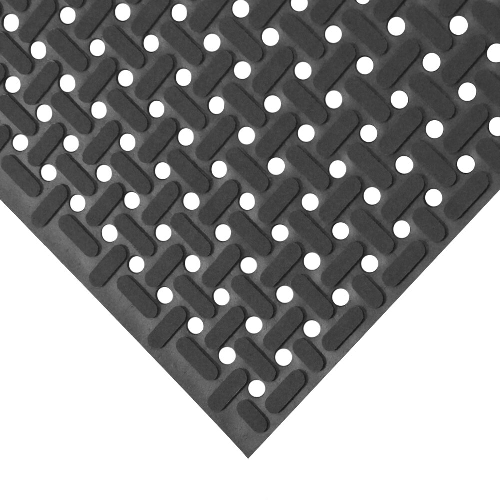 Rubber-Cal Kitchen Mat Black 0.375 in. T x 36 in. W x 60 in. L