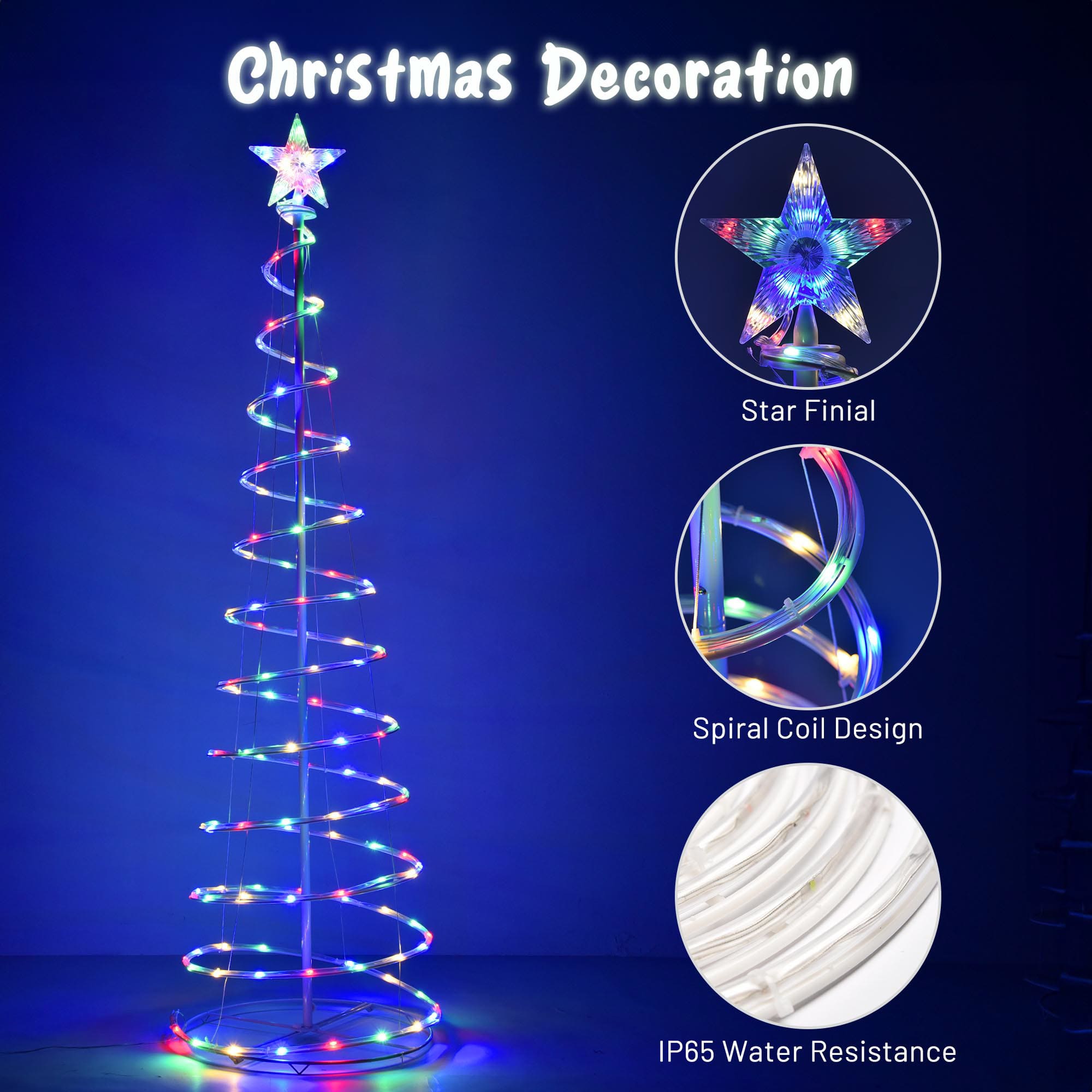 Yescom 11LST002-6FT-RGBY-LO Outdoor-Christmas-Decor - View #5