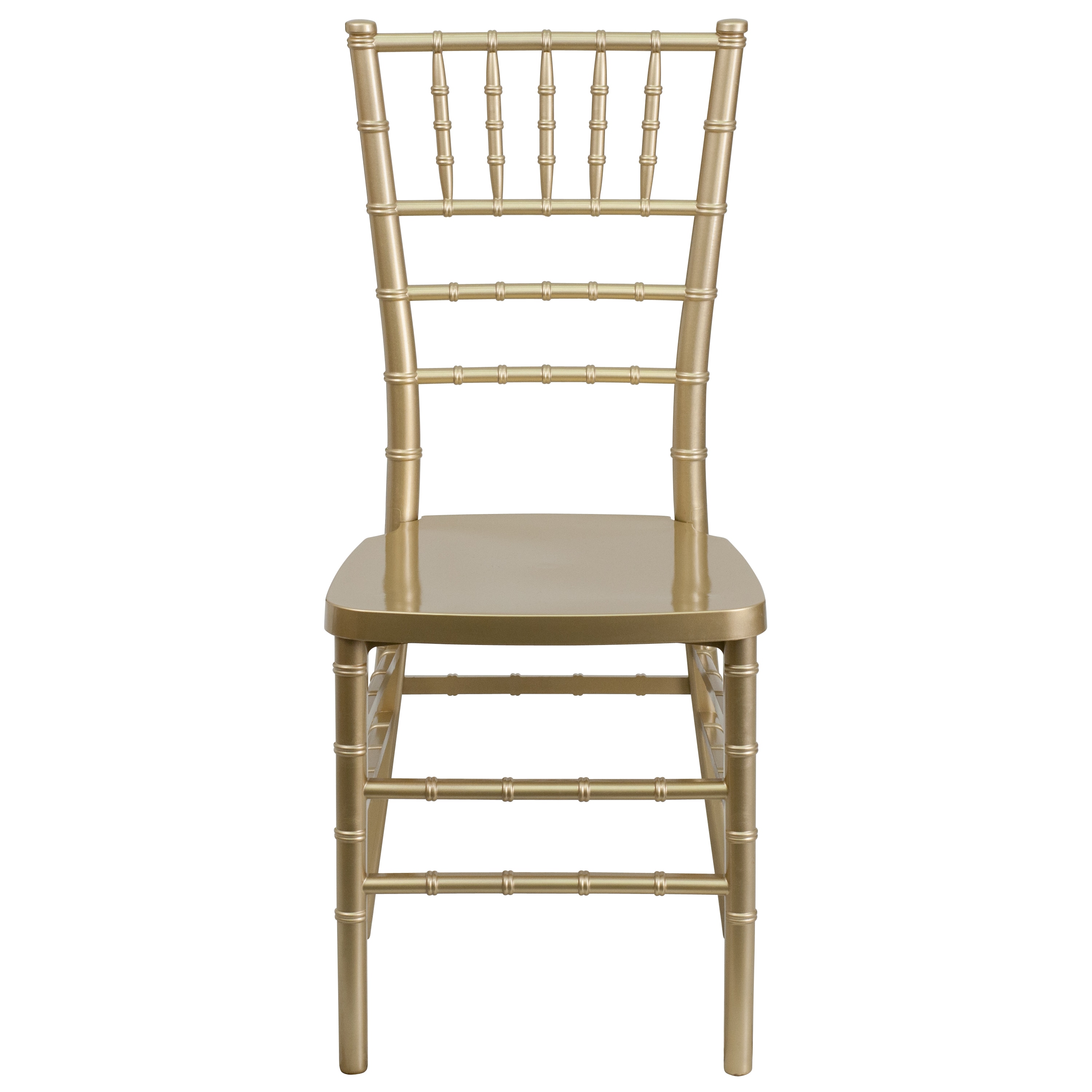 Elegant Gold Resin Chiavari Mid-Back Banquet Chair