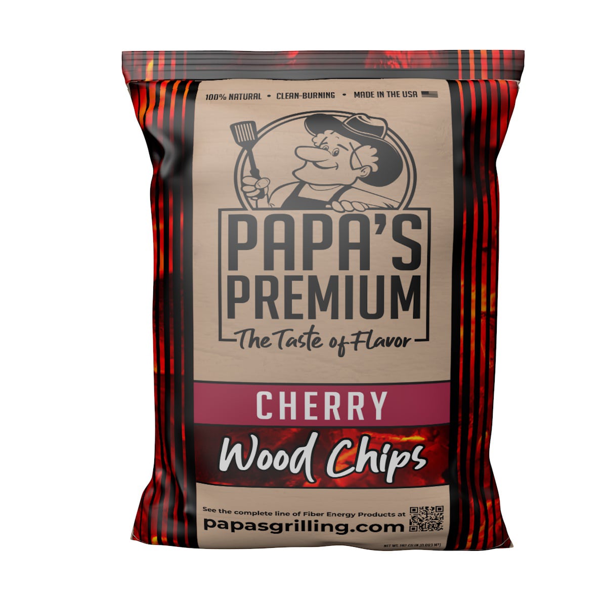PAPA'S PBCCP1910 The Taste of Flavor Cherry 192 Cubic inch(es) Wood chips
