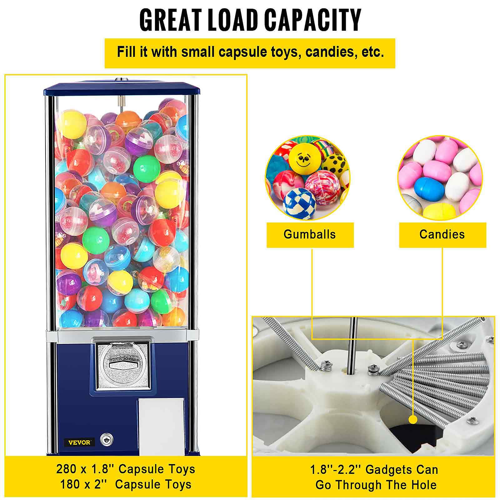 VEVOR Vending Machine, Classic Gumball Bank, Huge Load Capacity