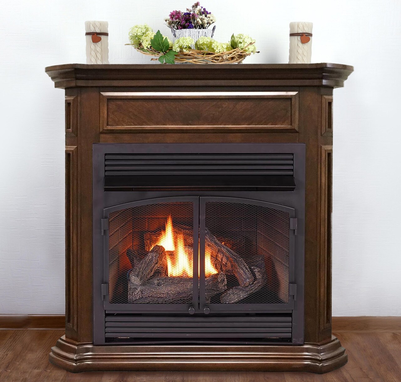 Bluegrass Living 44 25 In Nutmeg Ventless Natural Or Liquid Propane Gas Fireplace In The Gas