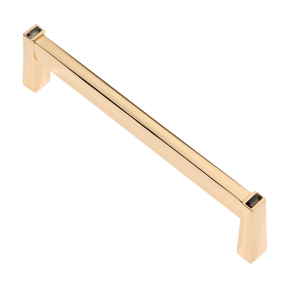 Wisdom Stone 4121128GP-SM Long Island 5-in (128mm) Center to Center Polished Gold Rectangular Bar Drawer Pull
