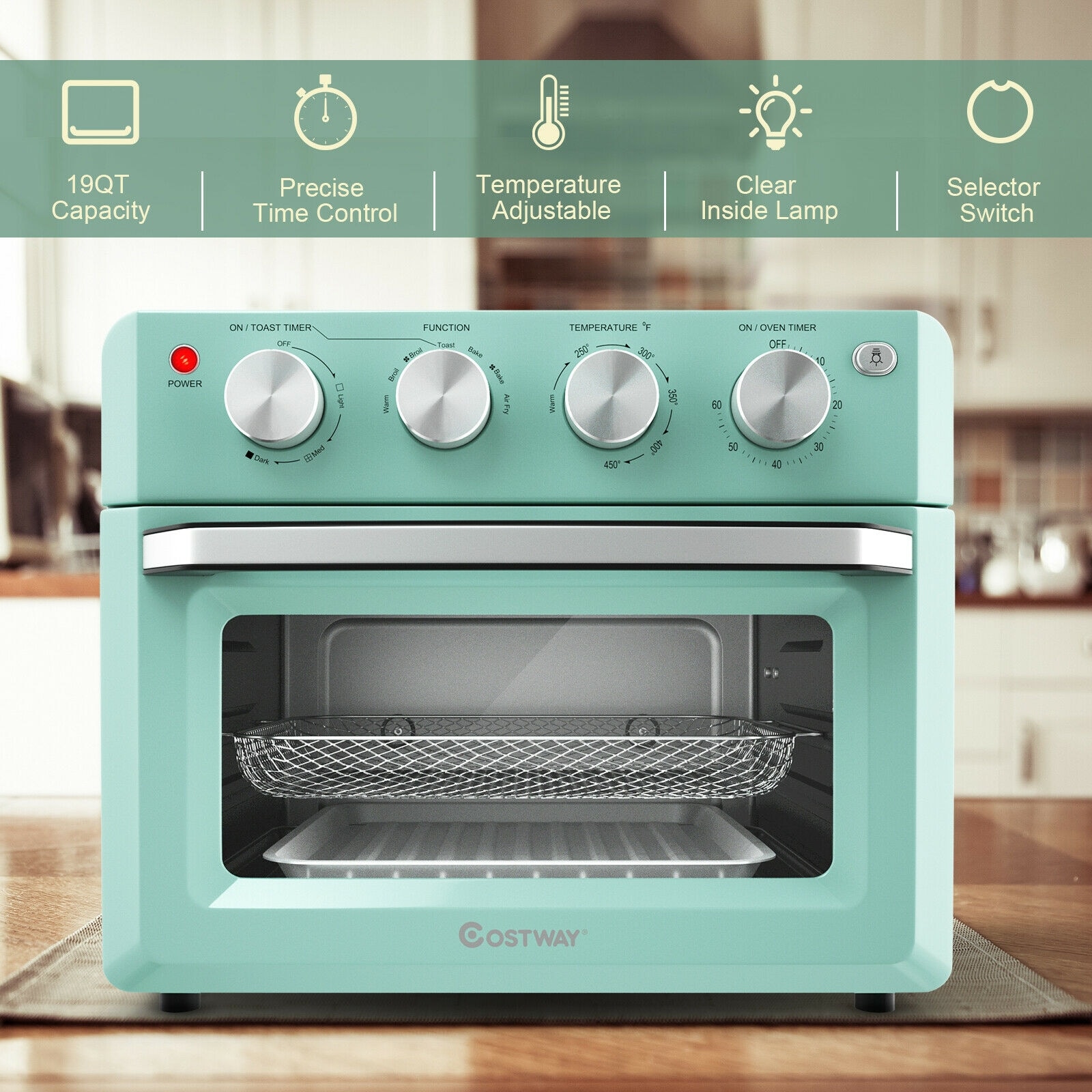 Retro Air Fryer Toaster Oven
