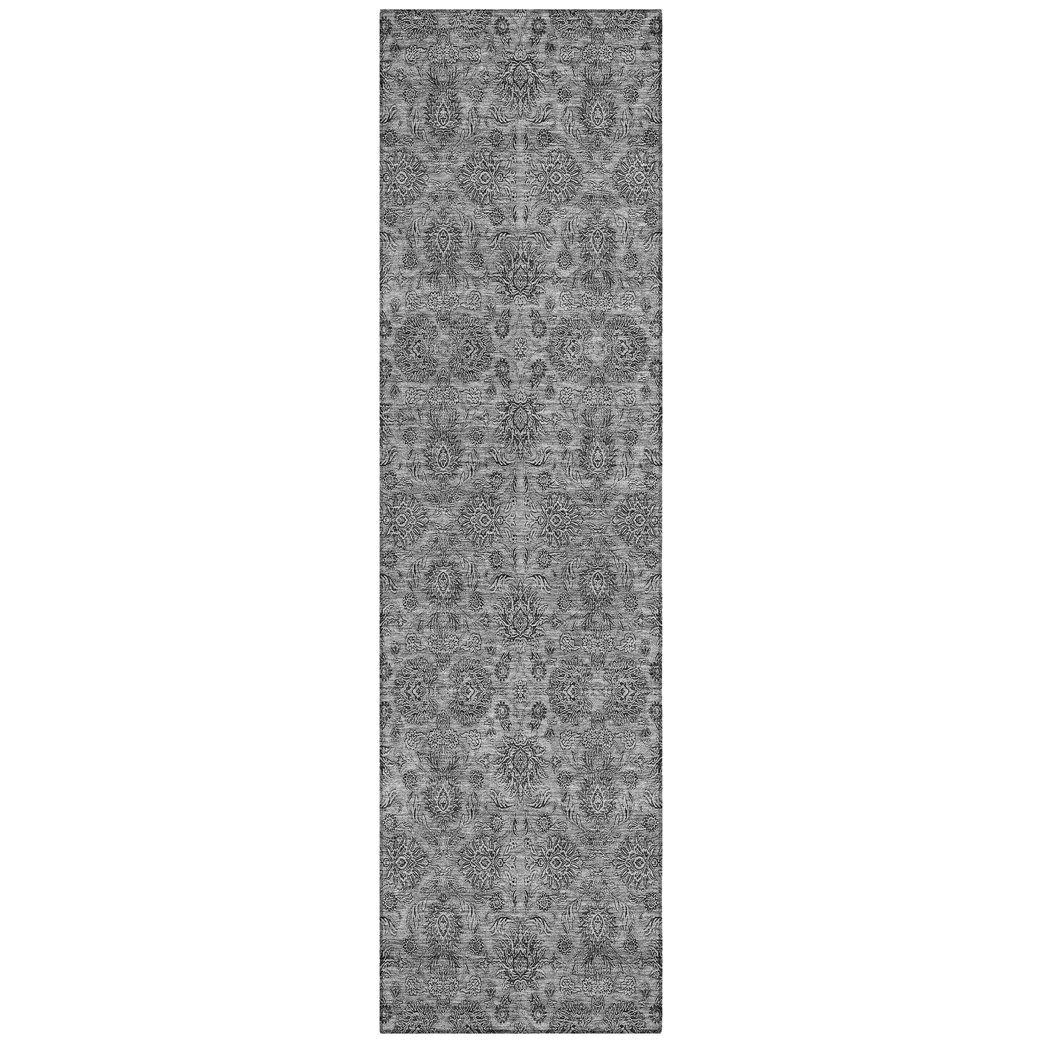 Addison Rugs ACN702GY2X8 Chantille ACN702GY 2 x 7 (ft) Polyester Gray Rectangular Indoor/Outdoor Geometric Machine washable Area rug