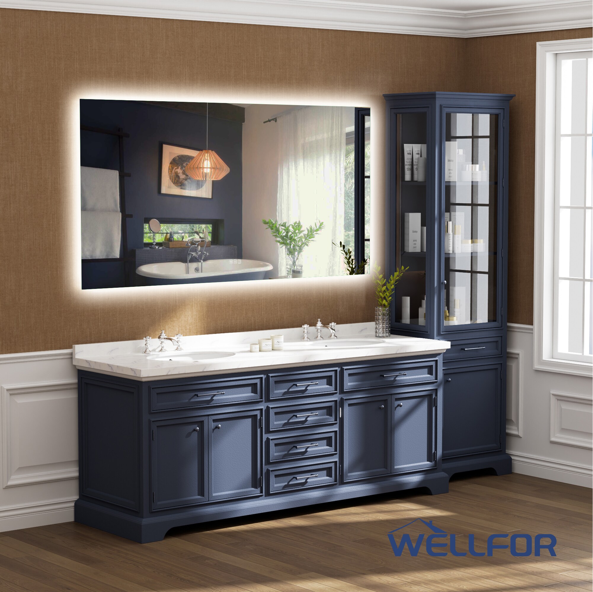 WELLFOR W15MRL7236 Framed-Bath-Mirrors - View #4