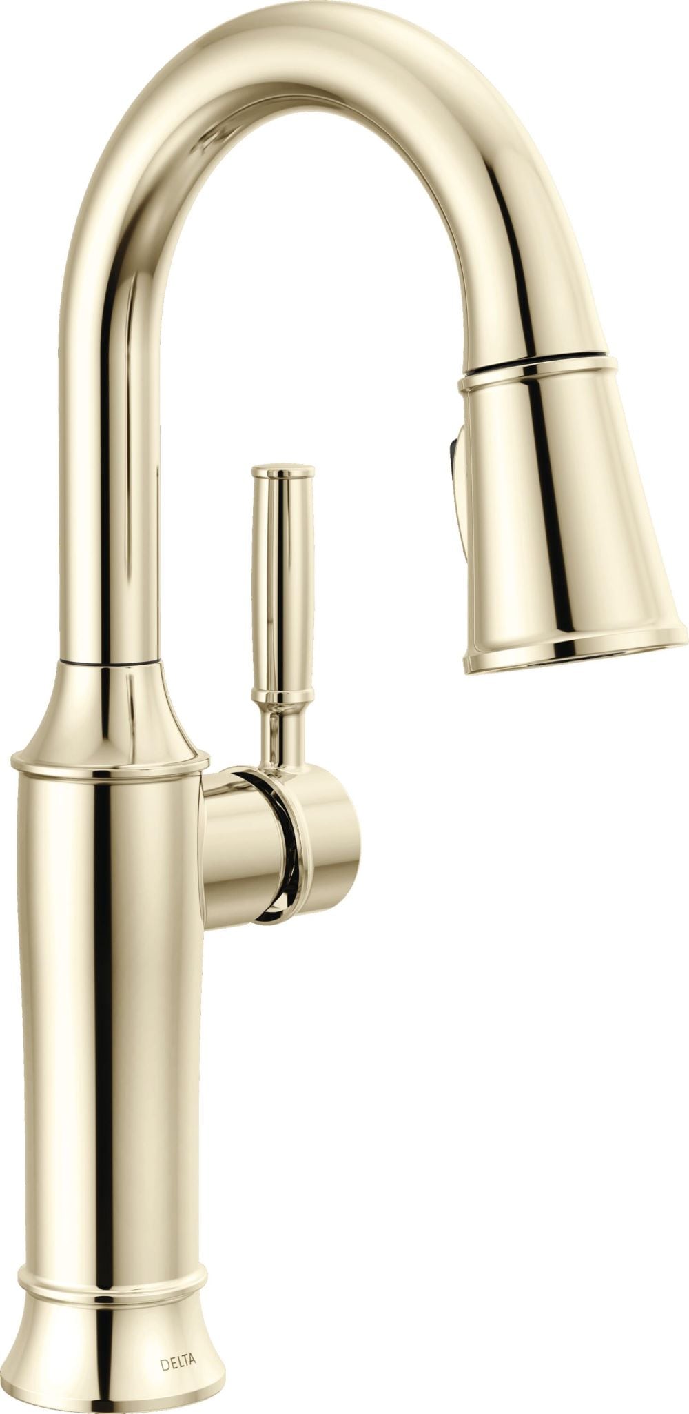 Delta 9984-PN-PR-DST Renaldi Lumicoat Polished Nickel Single Handle Deck-mount Bar and Prep Kitchen Faucet with Sprayer