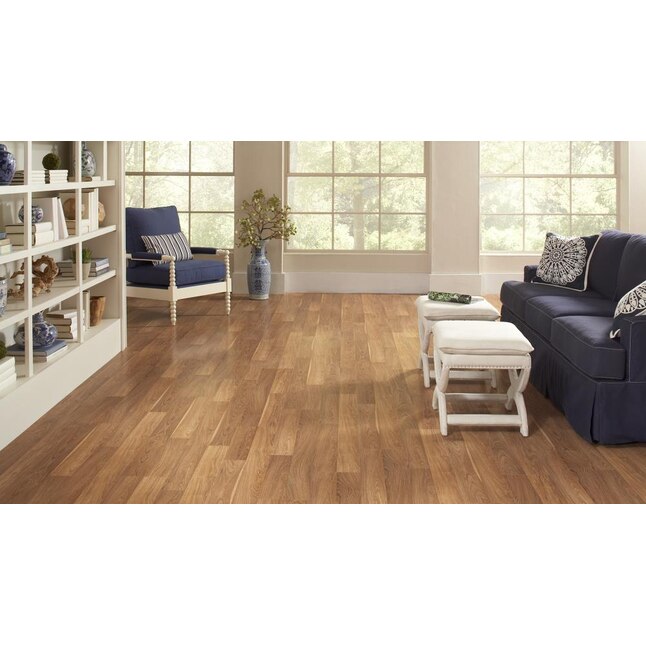 Style Selections Truffle Hickory Embossed Wood Plank Laminate Flooring Sample Style Selections Truffle Hickory Embossed Wood Plank Laminate Flooring Sample