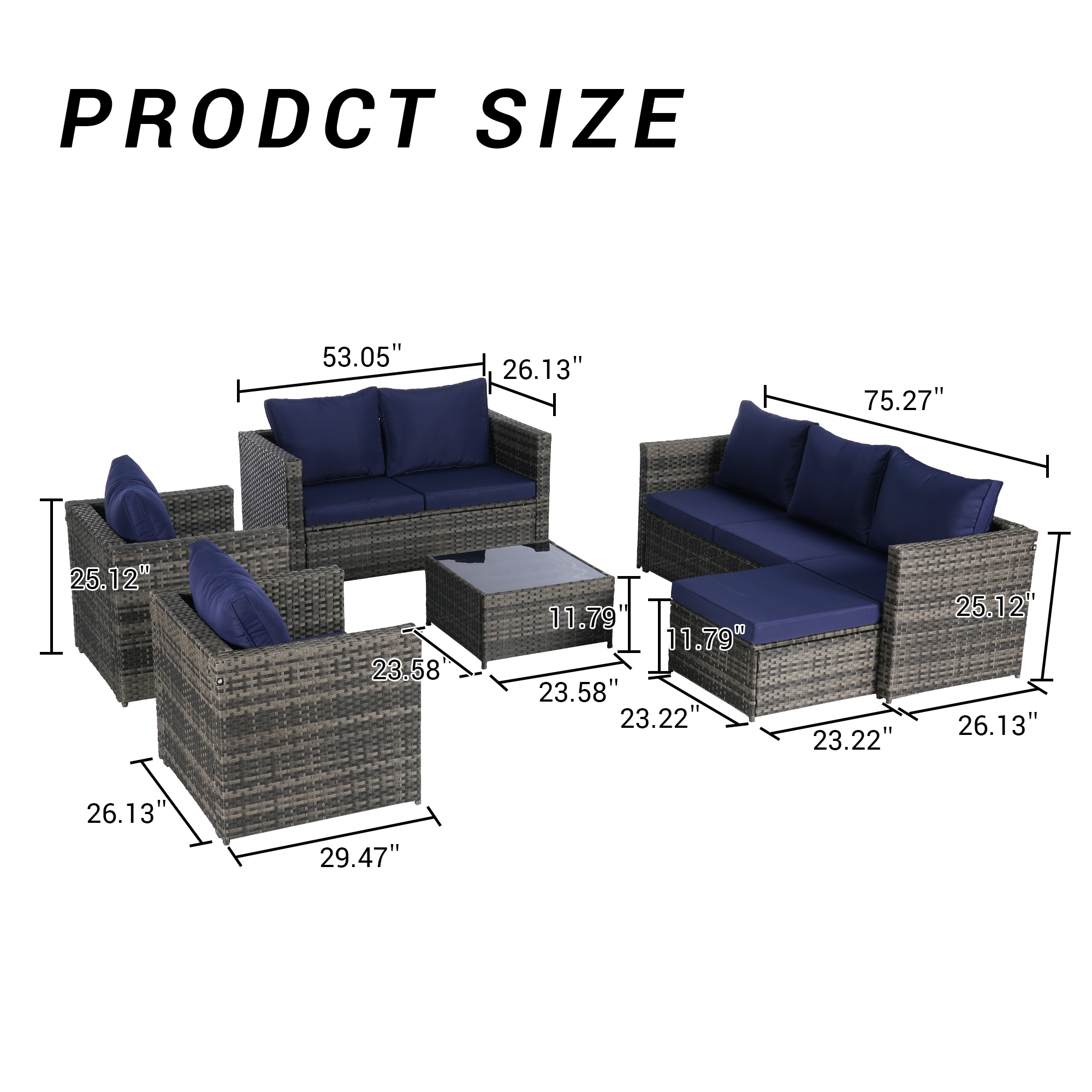 Mondawe MA-GC907T Patio-Conversation-Sets - View #3