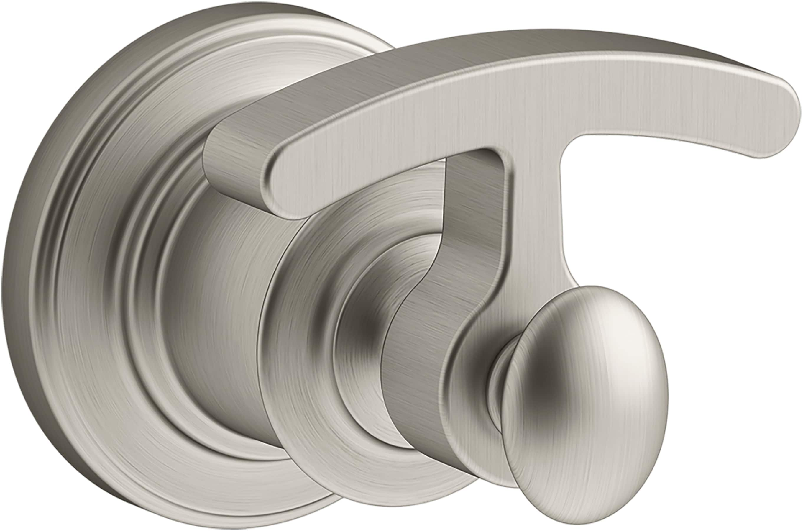 KOHLER Relic Single Hook Vibrant Brushed Nickel Towel Hook at