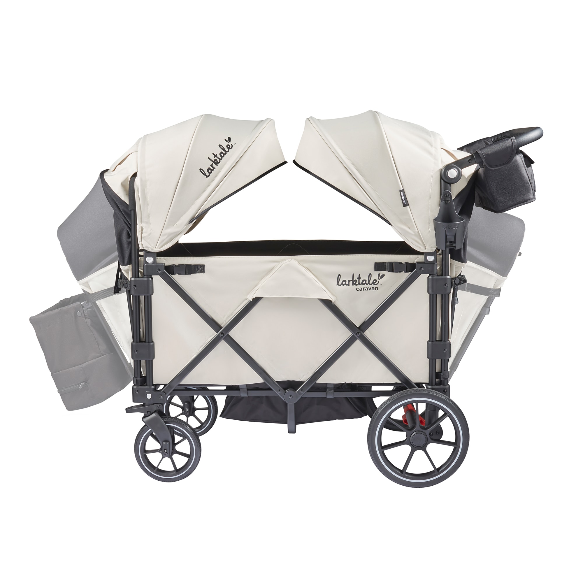 Larktale Caravan V3 Stroller 2-Seater Kids Wagon 207lb Capacity Newport Taupe #LK50045