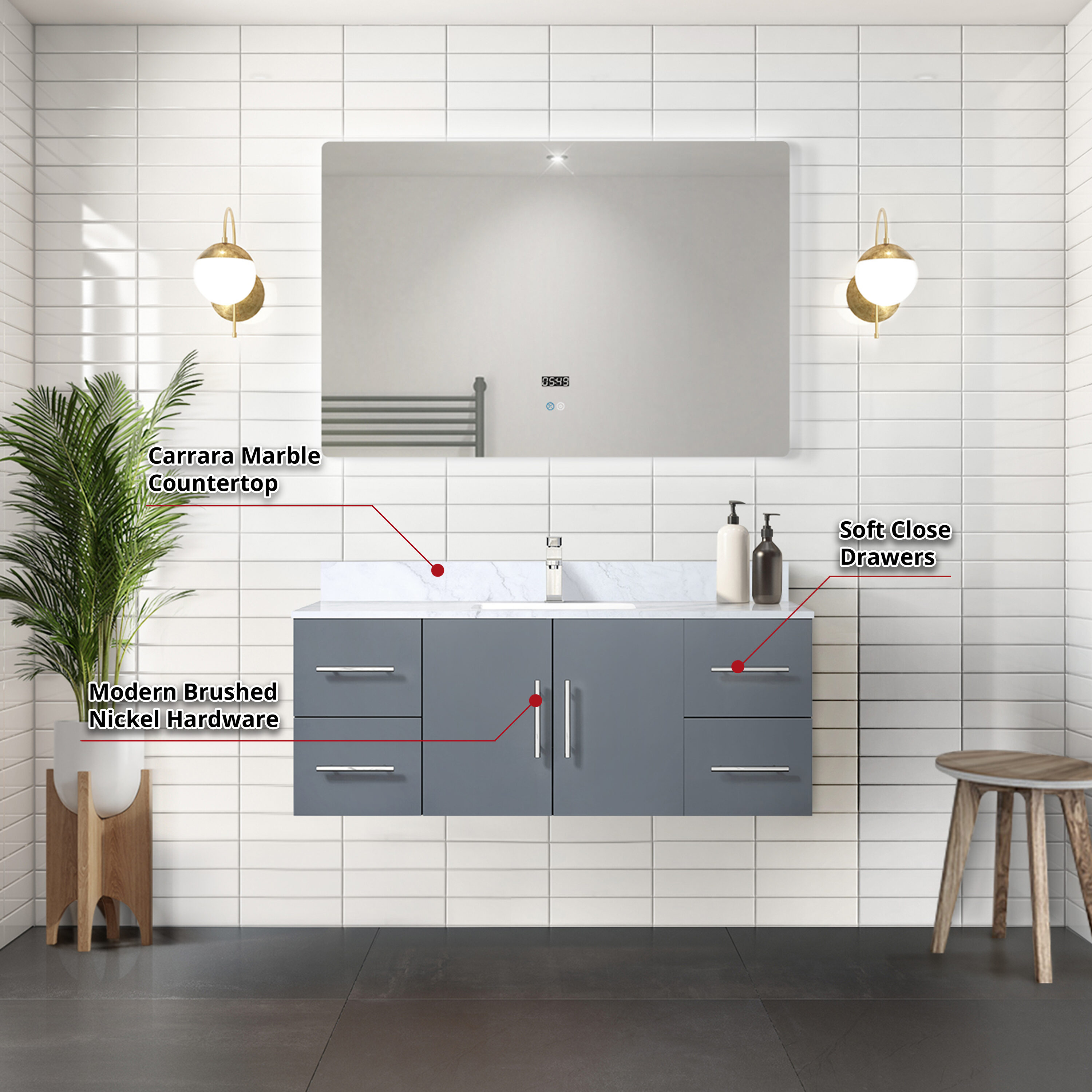 Lexora LG192248DBDSLM48 Bath-Vanity-Combo - View #9