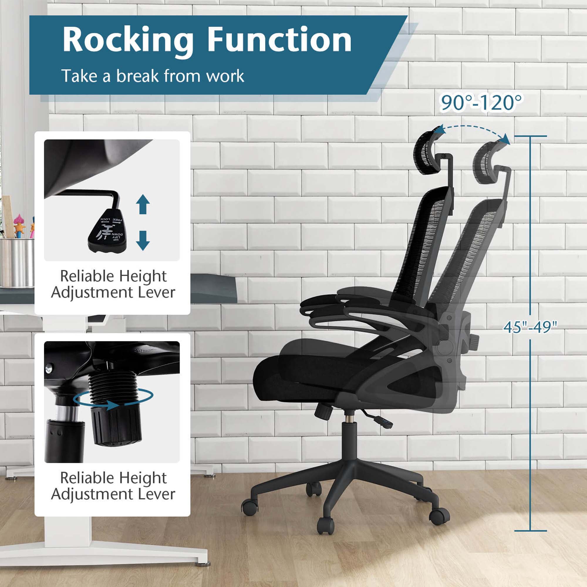 Costway HCST02082 Office-Chairs - View #7