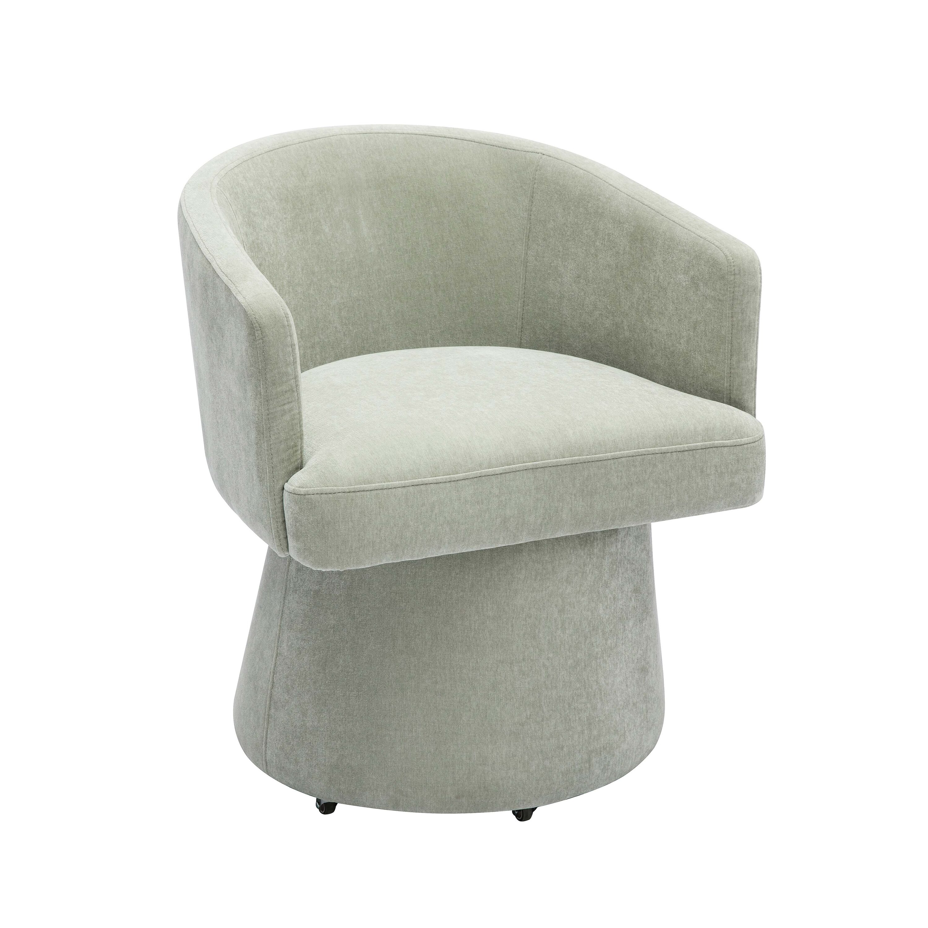 Kristen Light Green Recycled Fabric Rolling Desk Chair