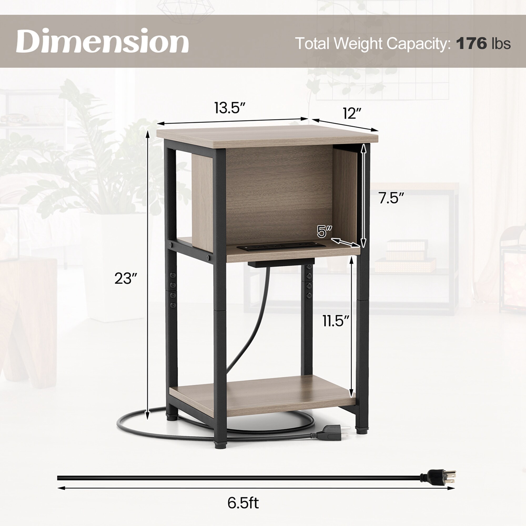 Costway HCST01128 nightstands - View #2