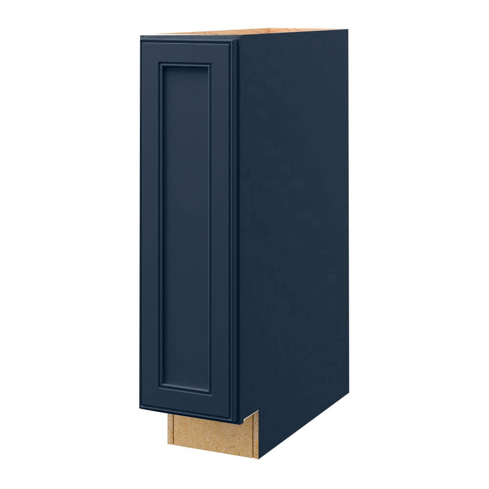 allen + roth 57766SH Southam 9-in W x 34.5-in H x 24-in D Navy Pull-out cabinet Base Fully assembled Cabinet (Recessed Panel Square)