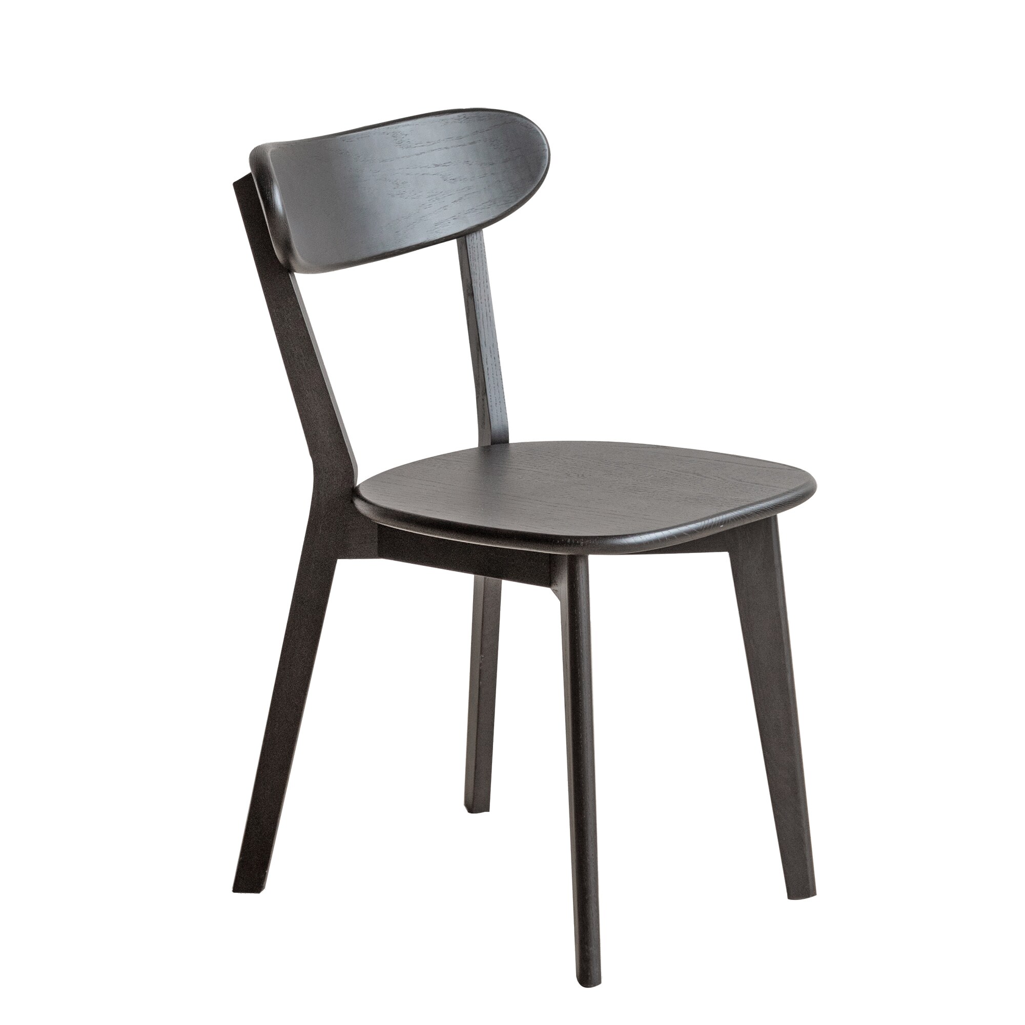 HyperDrop Cart 19-in L x 22-in W x 31-in H Black FAS Grade Oak Wood Dining Chair Reinforced Solid Wood Construction for Dining Room