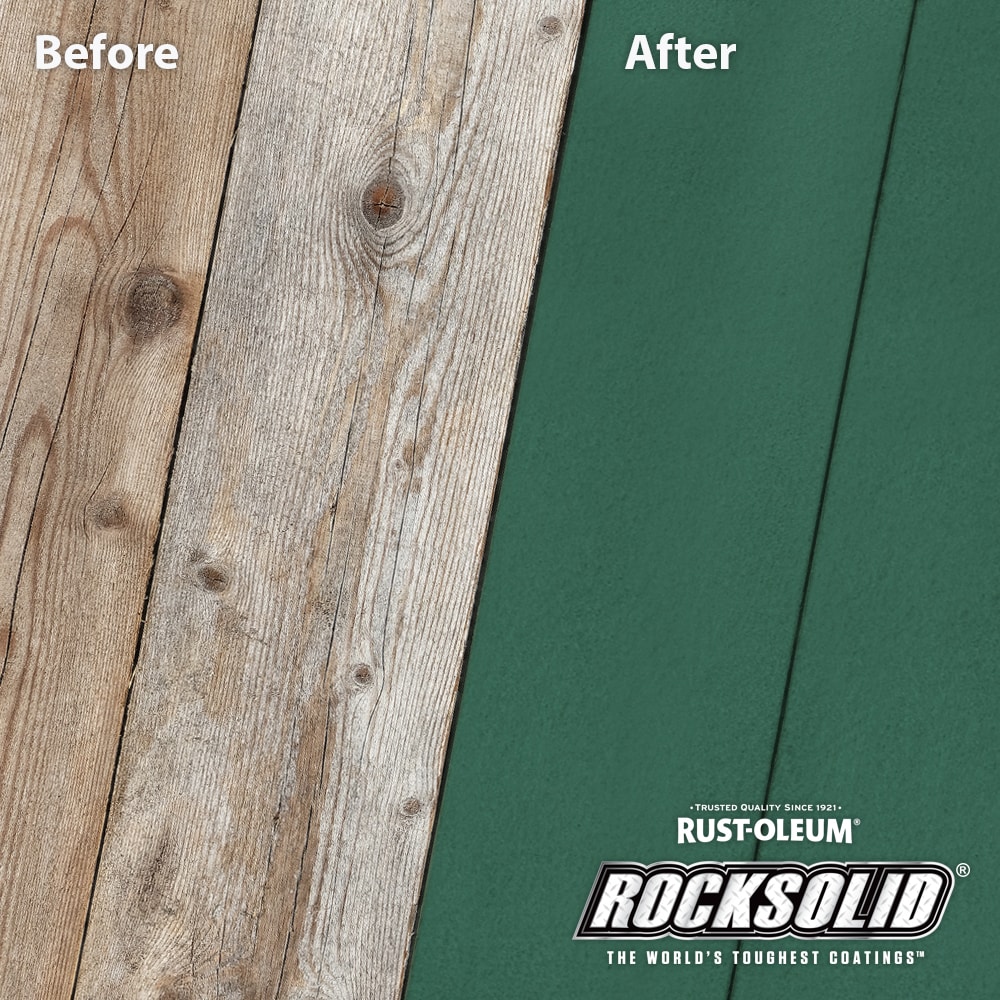 Rust-oleum Rocksolid 2x Solid Stain Pre-tinted Forest Solid Exterior 