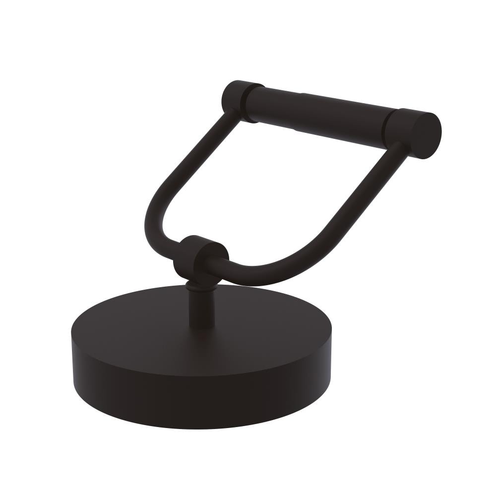 Allied Brass 1066-ORB Oil-rubbed bronze Freestanding Spring-loaded Toilet Paper Holder 1 -Rolls with Storage